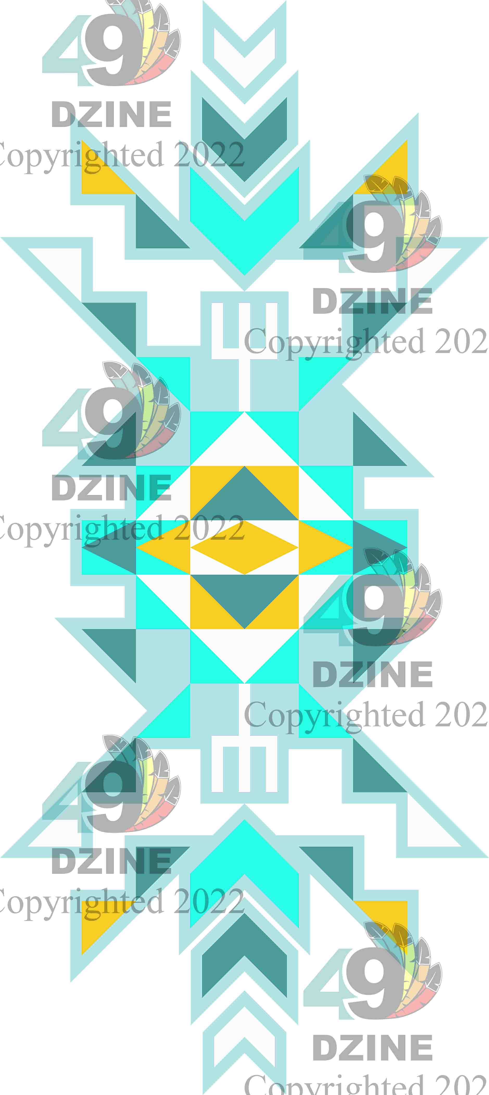 14-inch Geometric Transfer Geo Sunset Transfers 49 Dzine Sunset Geo Tiffany 