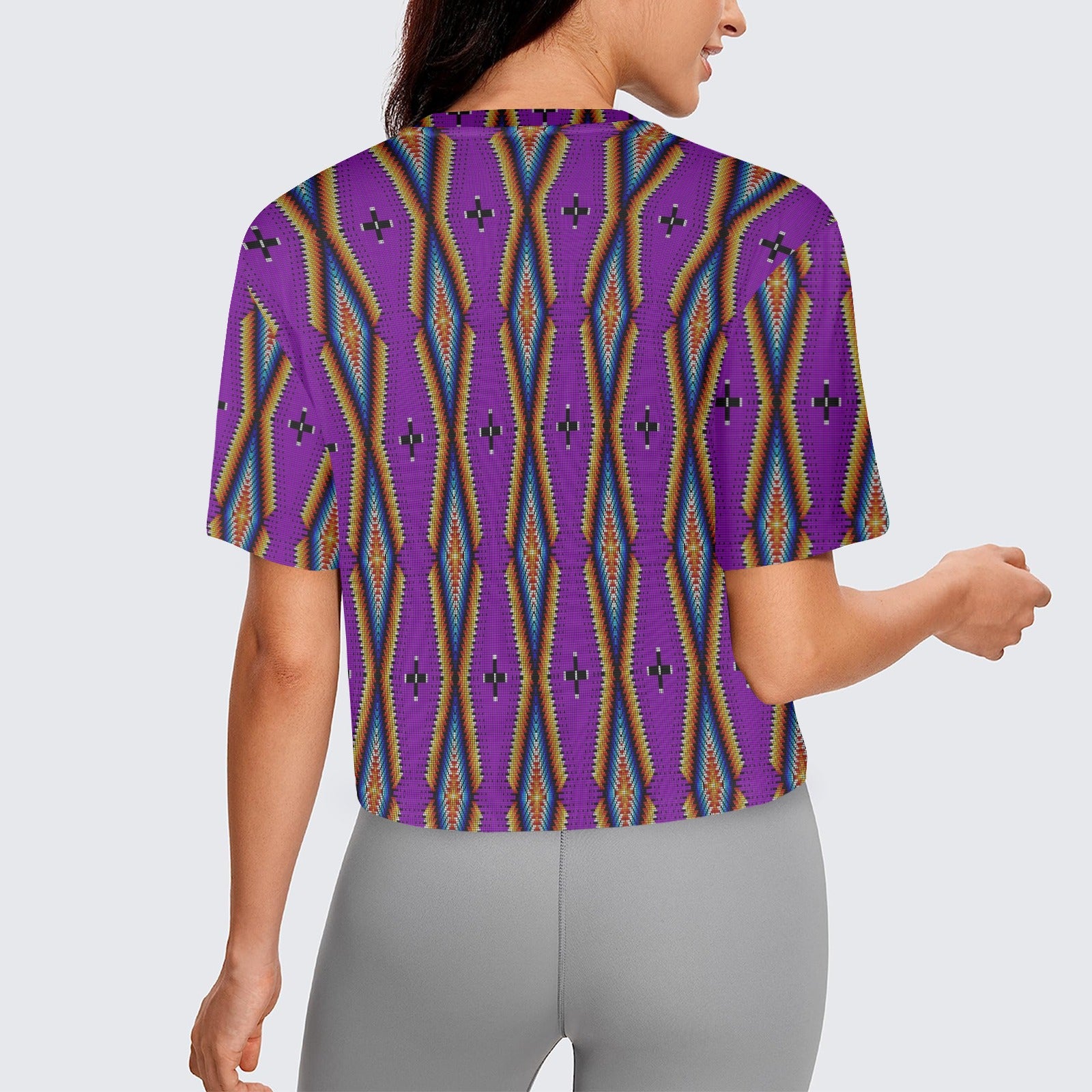Diamond in the Bluff Purple Women's Cropped T-shirt