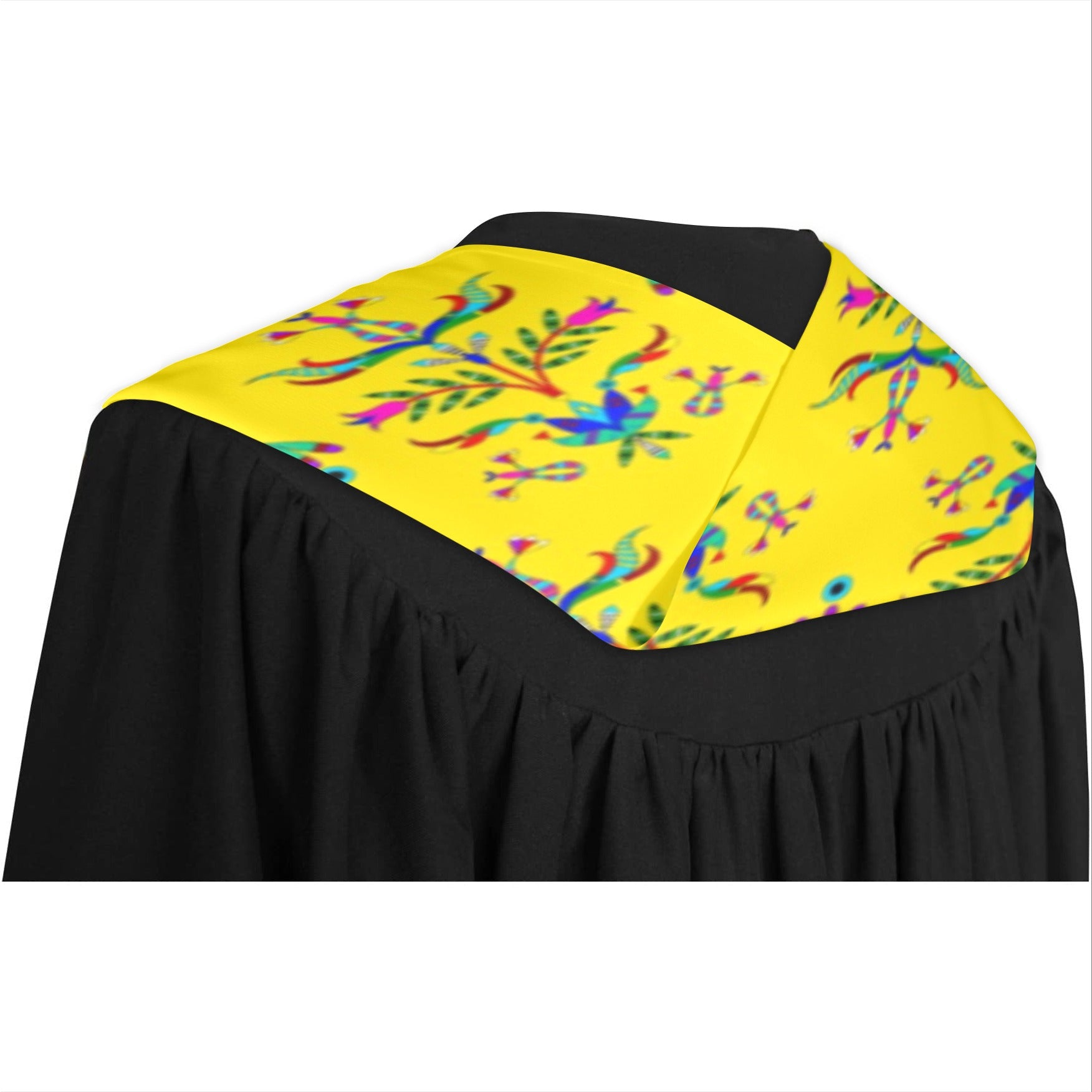 Dakota Damask Yellow Graduation Stole