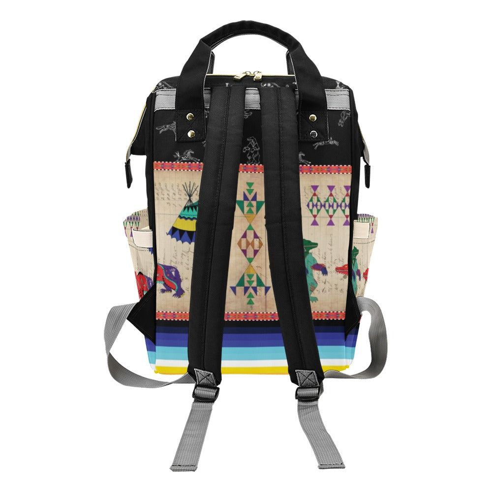 Bear Ledger Black Sky Multi-Function Diaper Backpack/Diaper Bag
