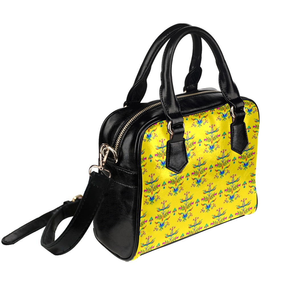 Dakota Damask Yellow Shoulder Handbag