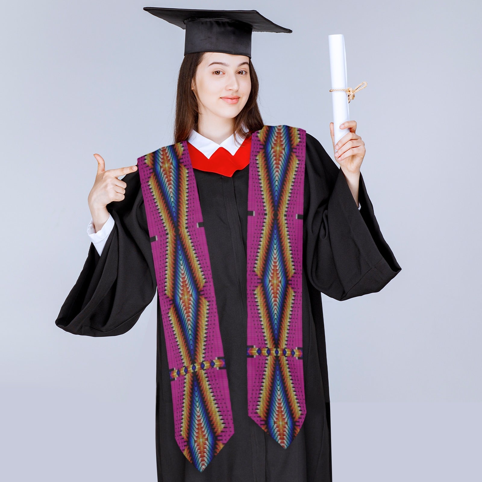 Diamond in the Bluff Pink Graduation Stole