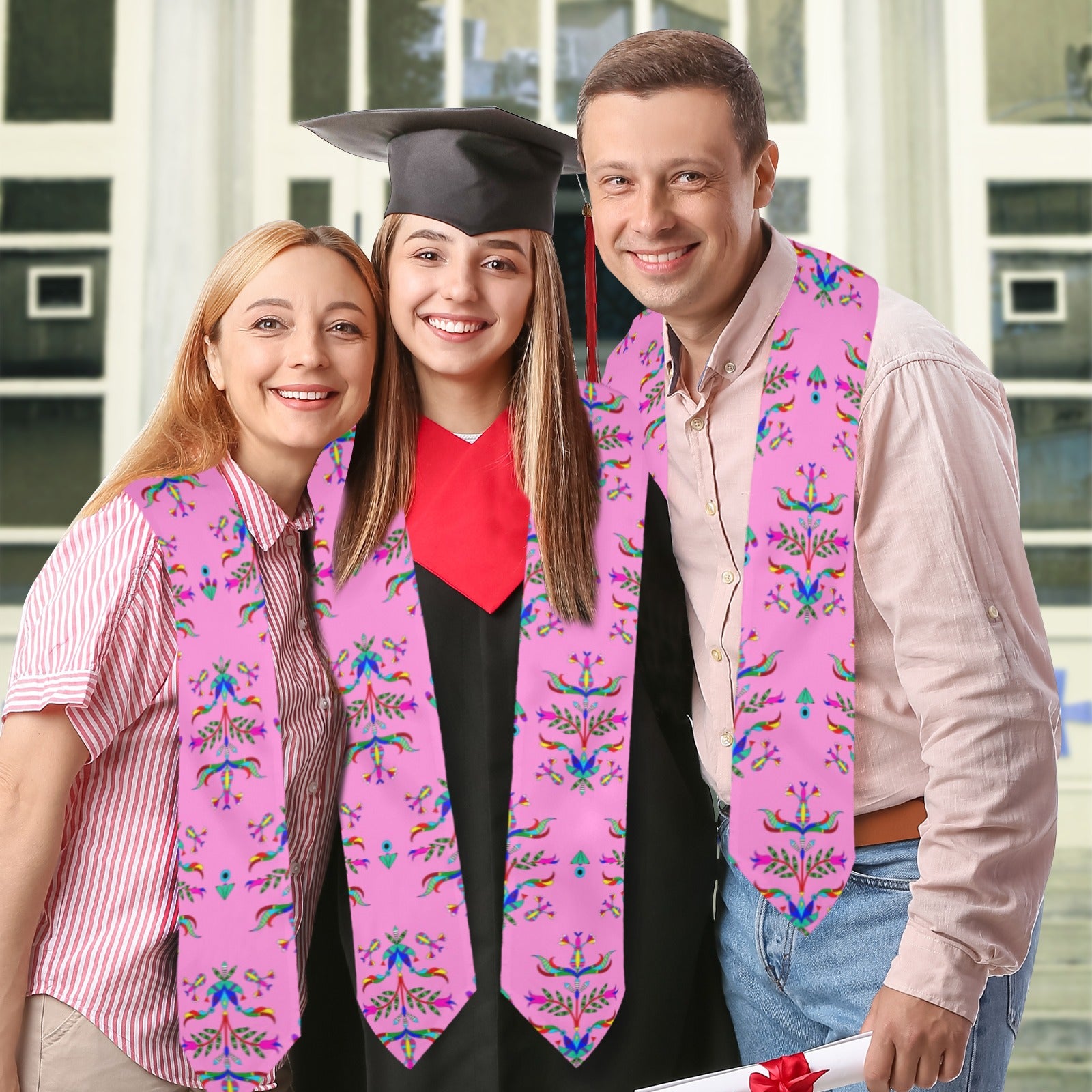 Dakota Damask Cheyenne Pink Graduation Stole