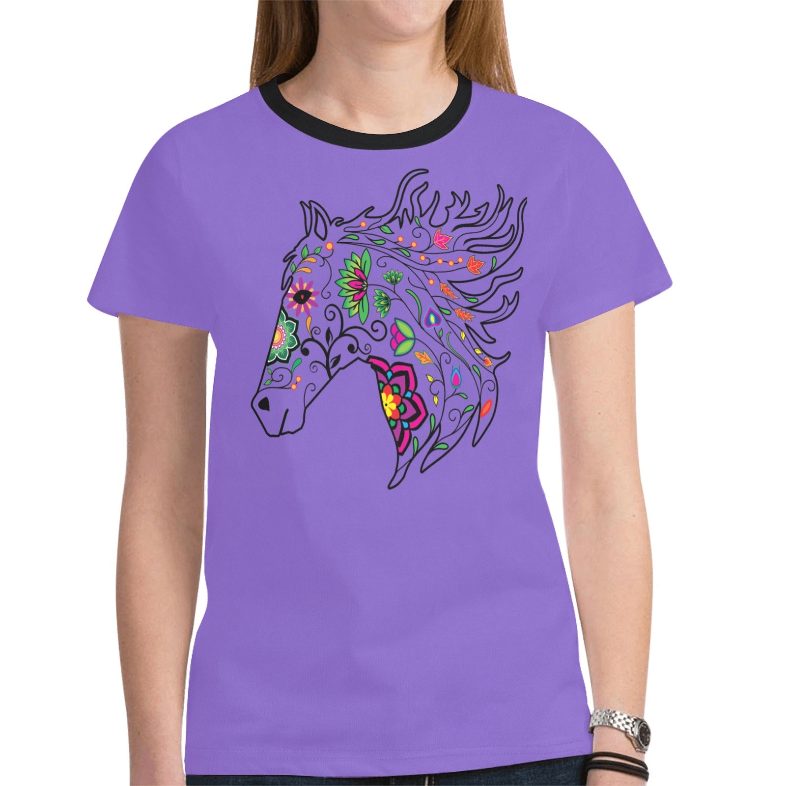 Horse Spirit Guide (Purple) T-shirt for Women