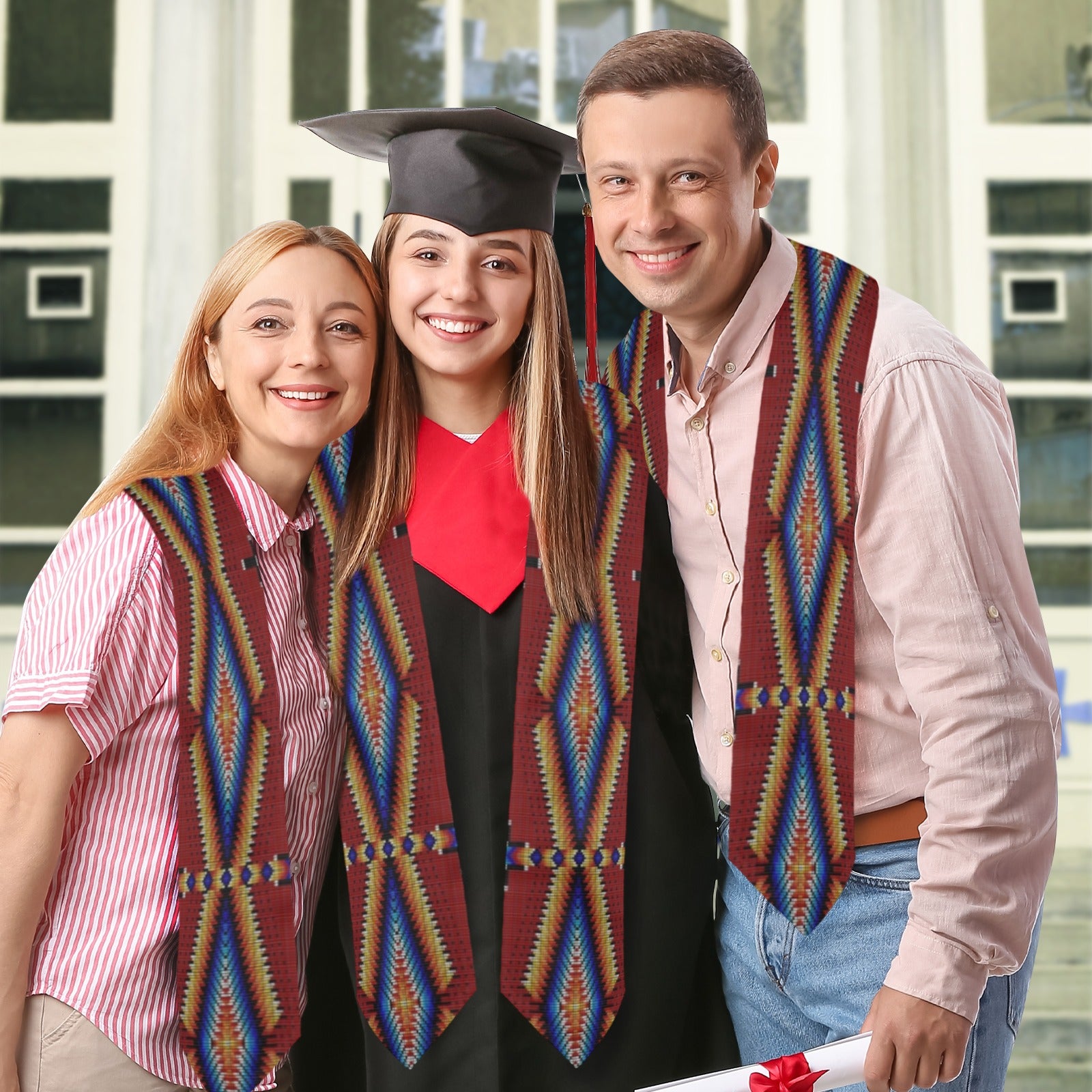 Diamond in the Bluff Red Graduation Stole