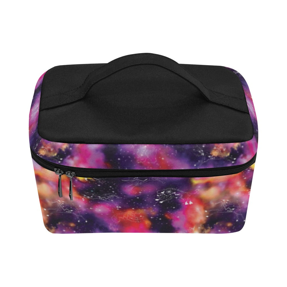 Animal Ancestors 9 Cosmic Swirl Purple and Red Cosmetic Bag/Large