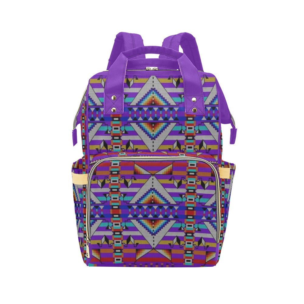 Medicine Blessing Purple Multi-Function Diaper Backpack/Diaper Bag