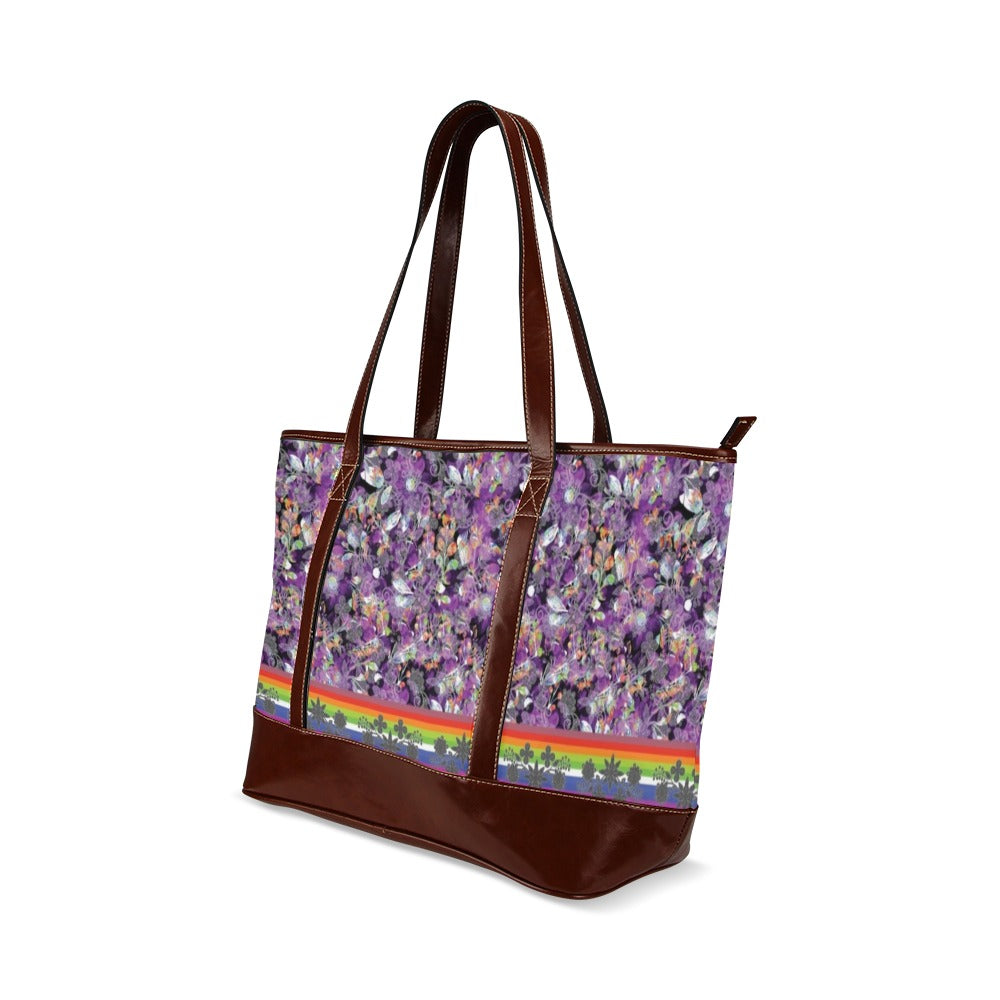 Culture in Nature Purple Tote Handbag