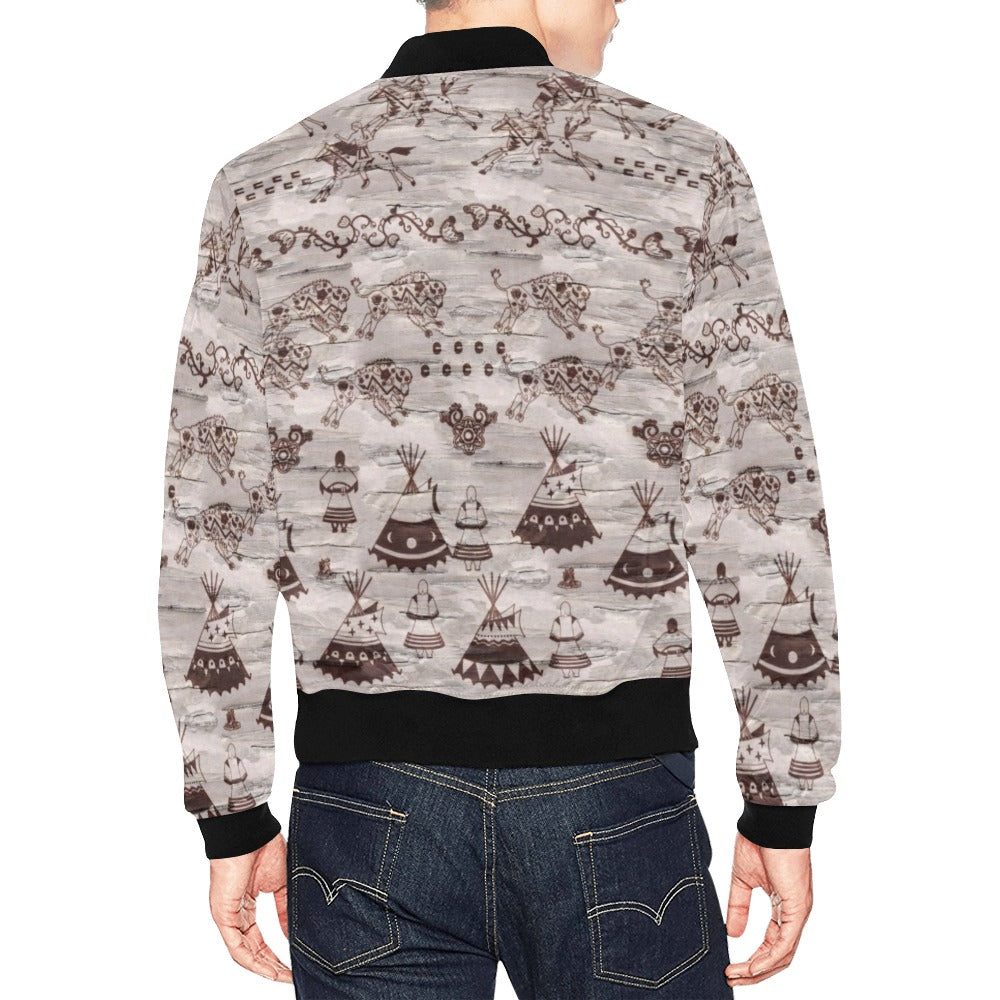 Heart of The Forest All Over Print Bomber Jacket for Men