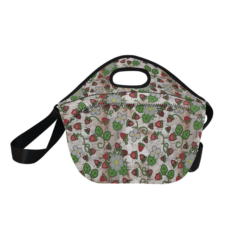 Strawberry Dreams Br Bark Neoprene Lunch Bag/Large