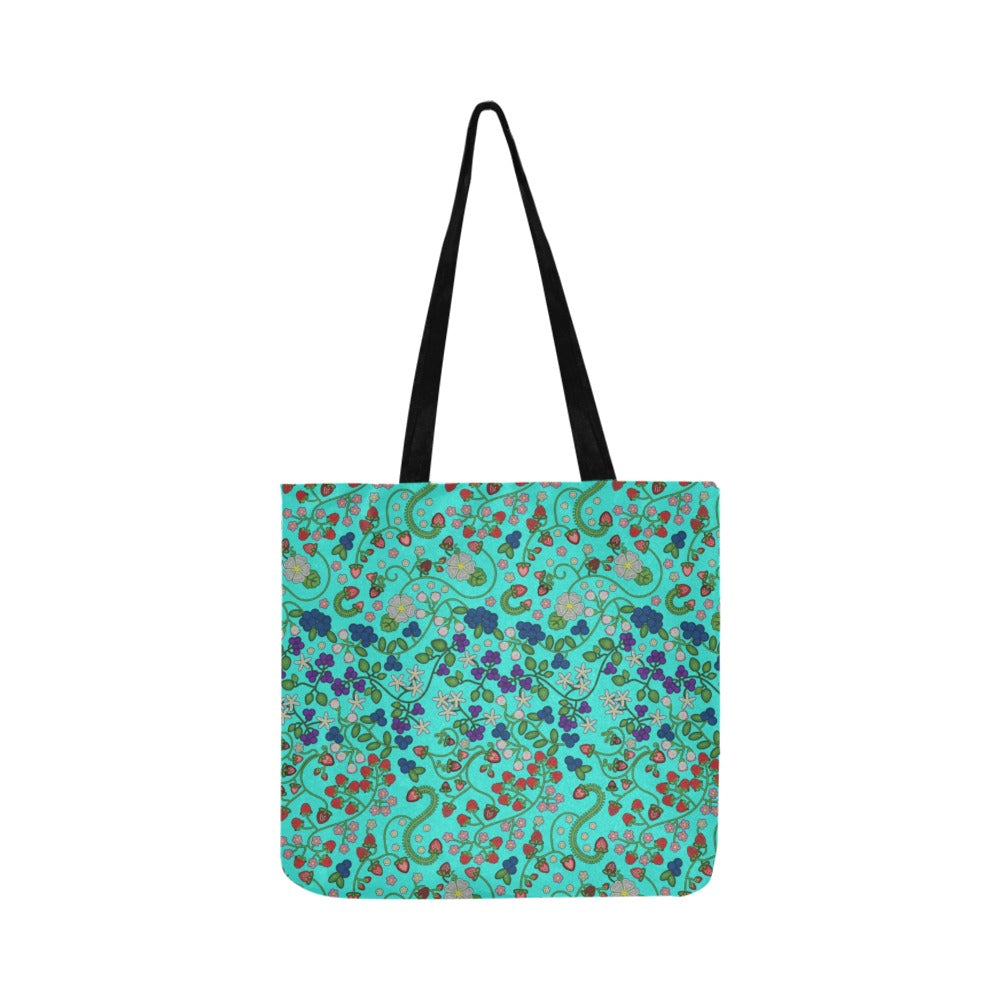 Grandmother Stories Turquoise Reusable Shopping Bag (Two sides)