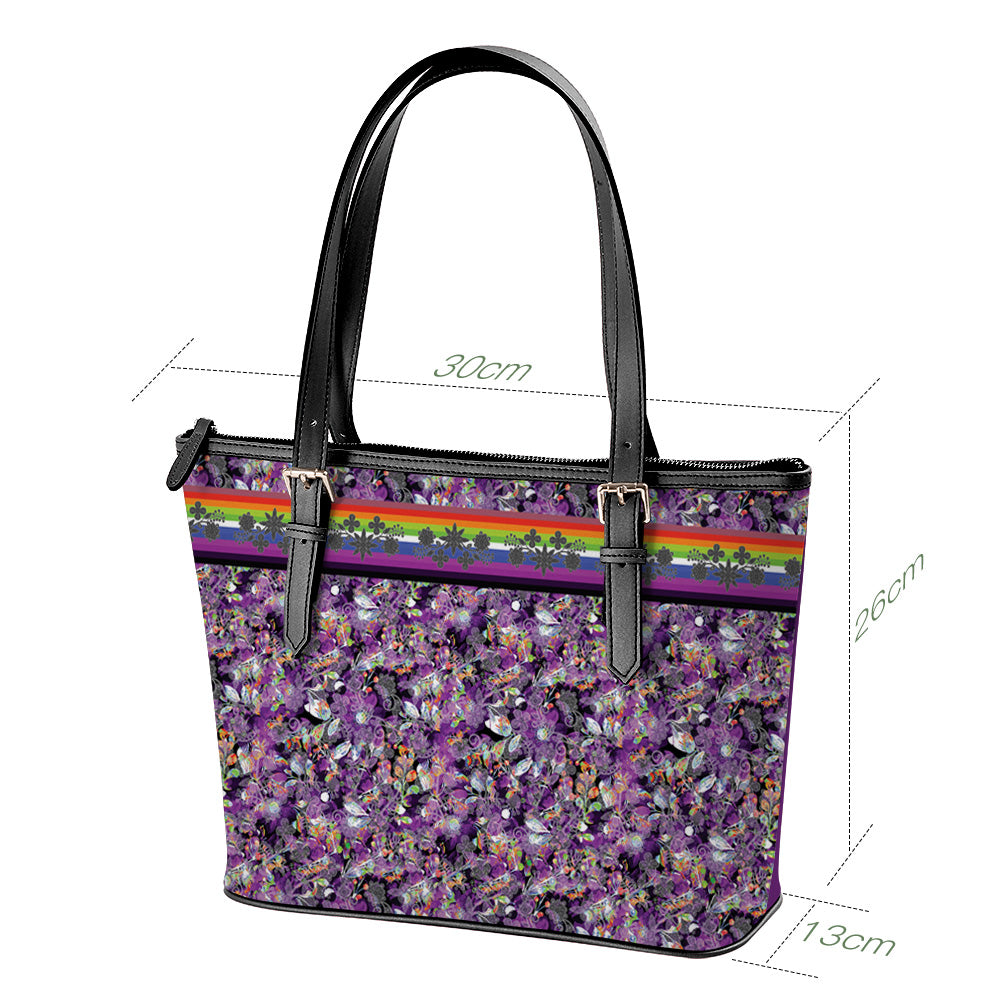 Culture in Nature Purple Large Tote Shoulder Bag