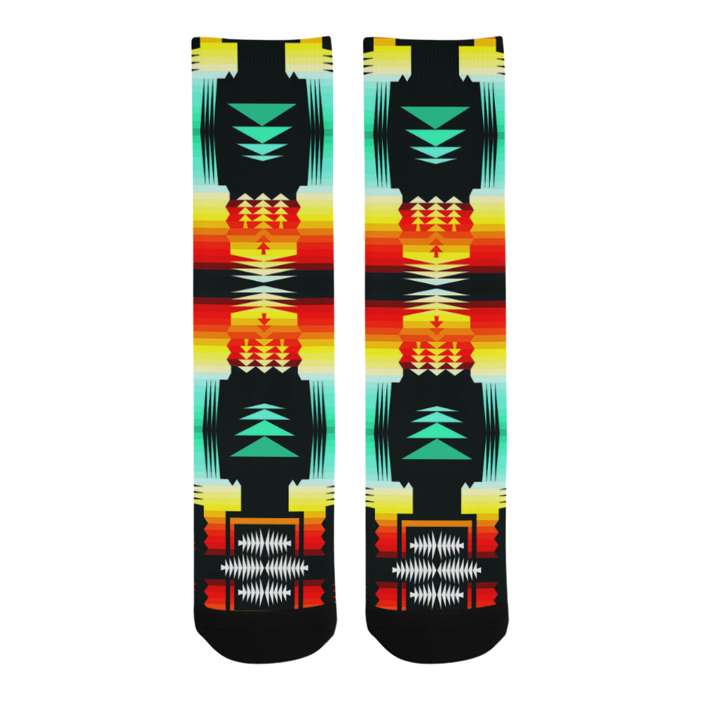 Sage Fire and Sky Trouser Socks