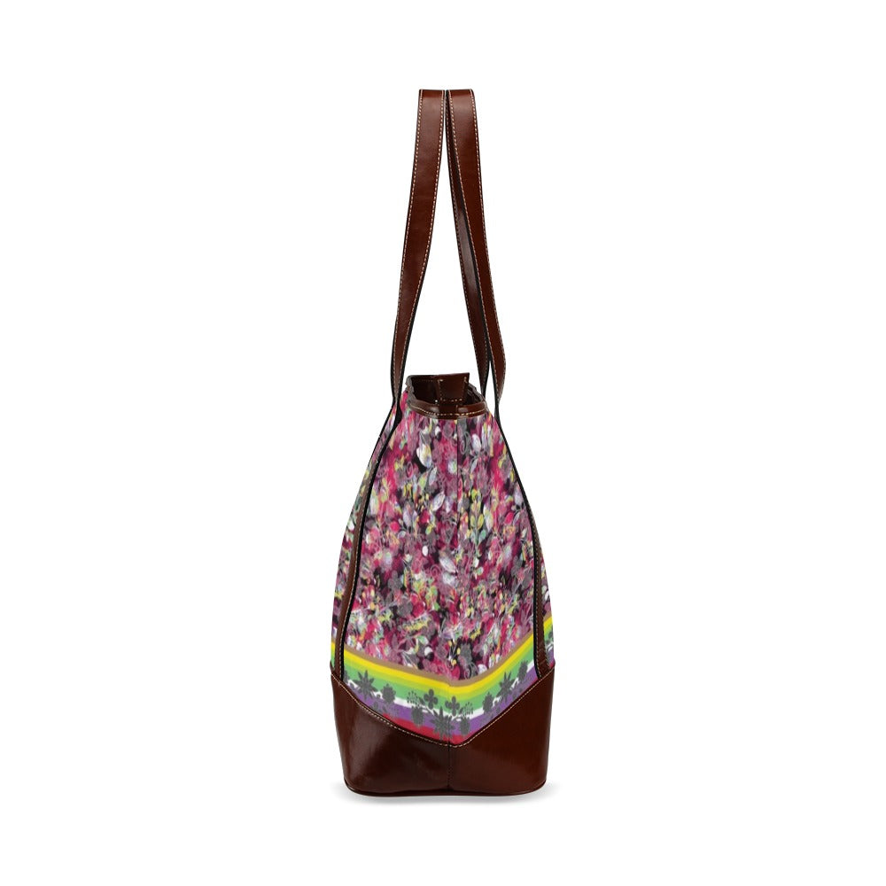 Culture in Nature Maroon Tote Handbag