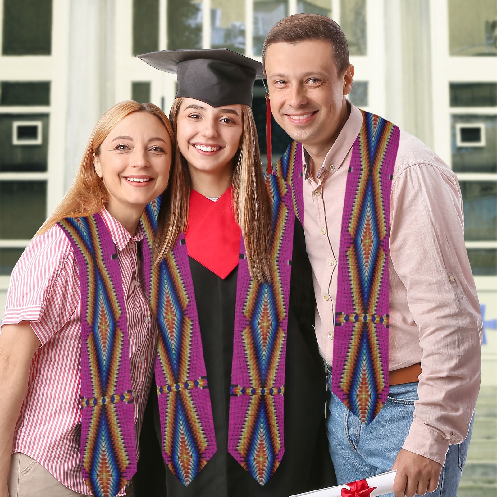 Diamond in the Bluff Pink Graduation Stole