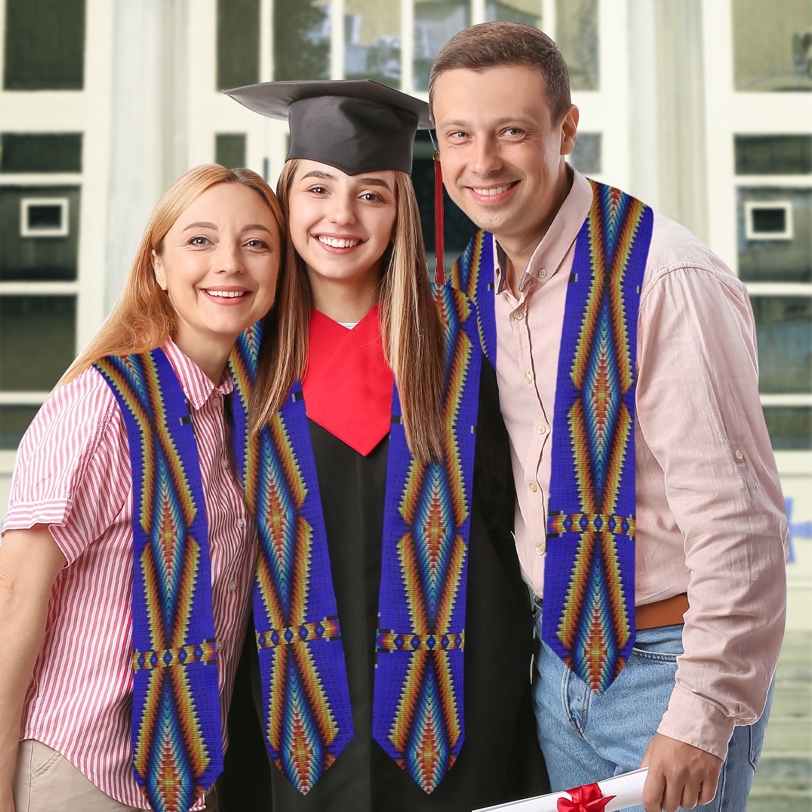 Diamond in the Bluff Blue Graduation Stole