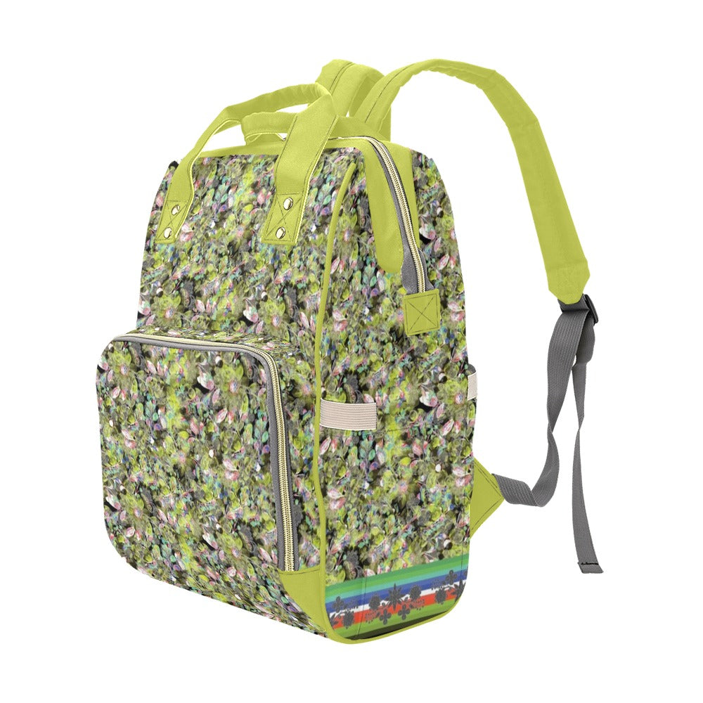 Culture in Nature Green Leaf Multi-Function Diaper Backpack/Diaper Bag