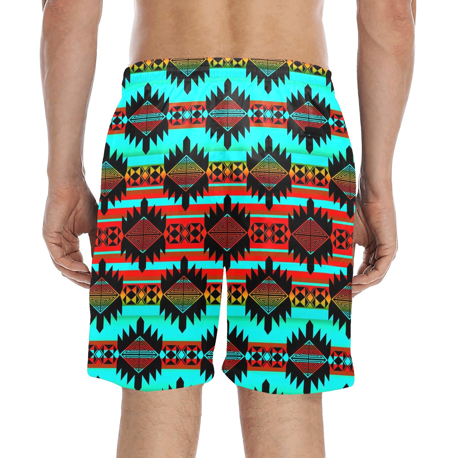 Okotoks Arrow Men's Mid-Length Beach Shorts