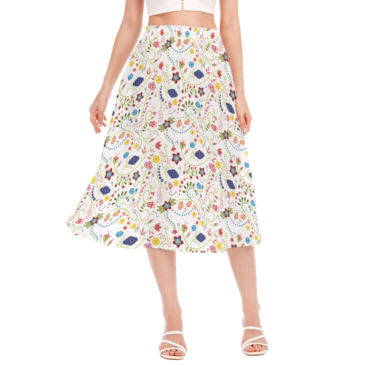 Fresh Fleur Women's Long Section Chiffon Skirt