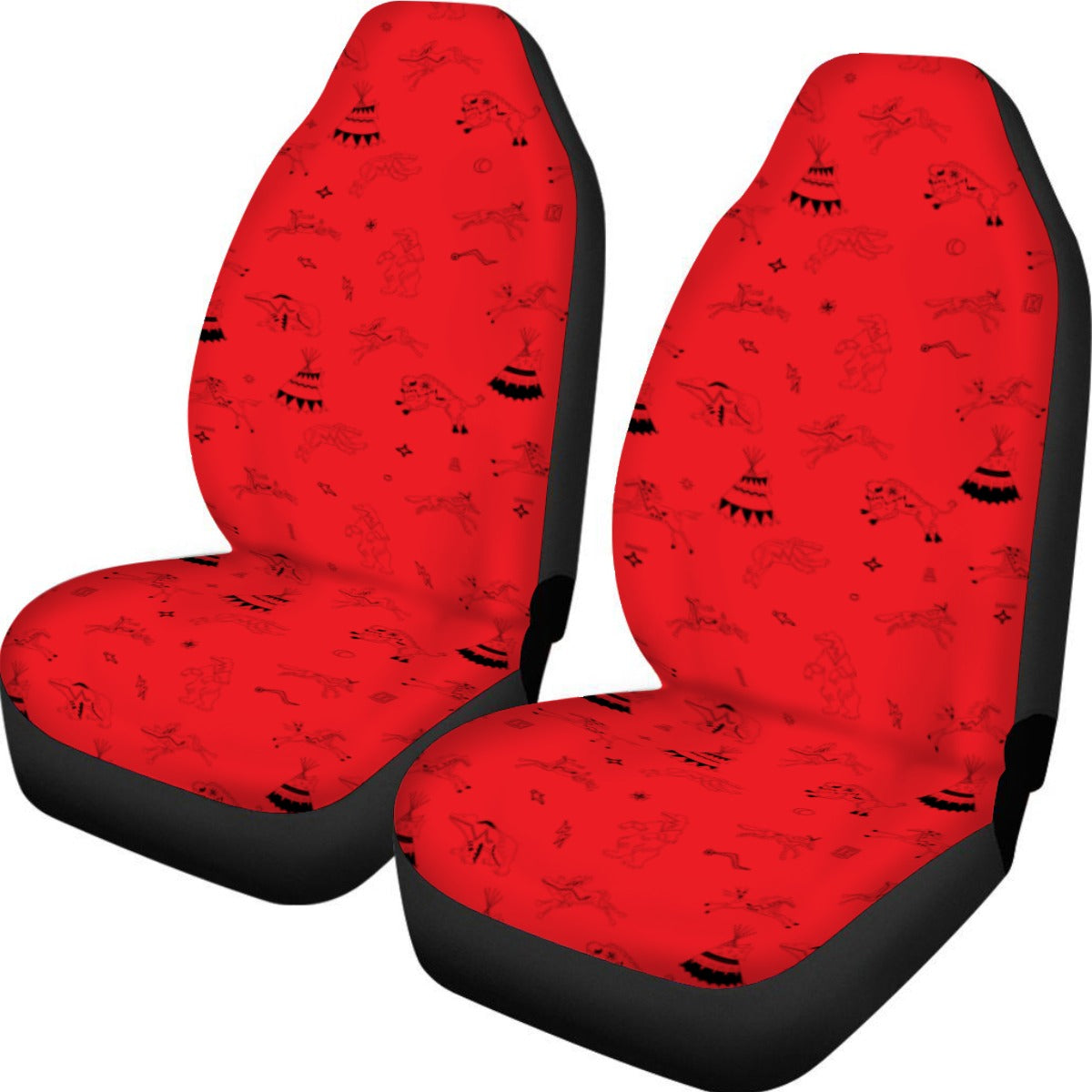 Ledger Dabbles Red Universal Car Seat Cover With Thickened Back