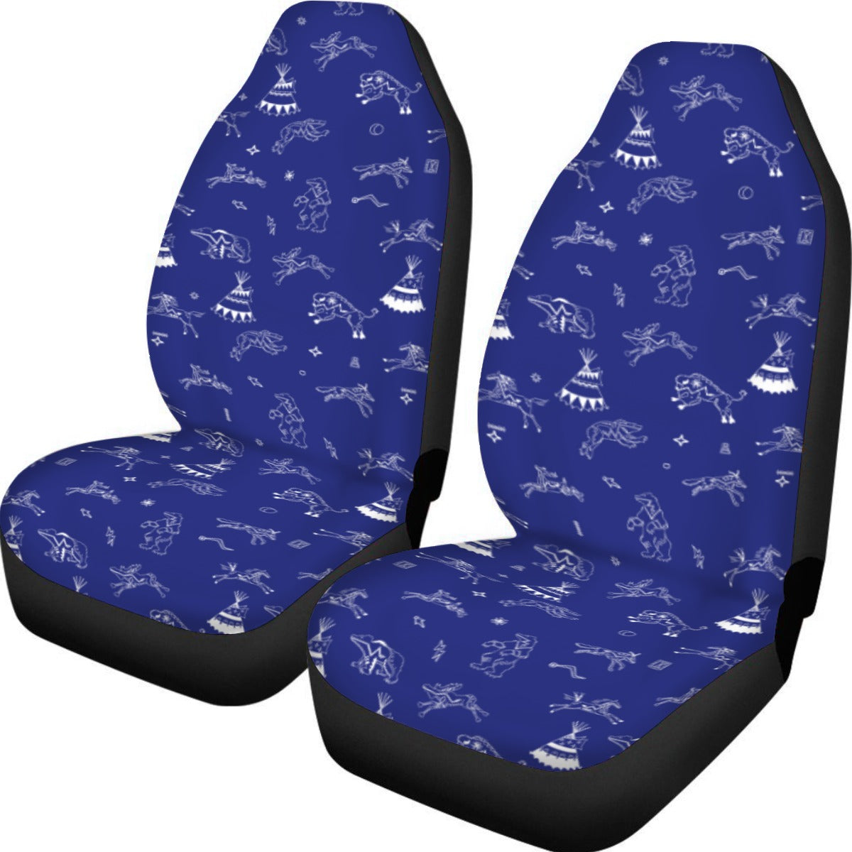 Ledger Dabbles Blue Universal Car Seat Cover With Thickened Back