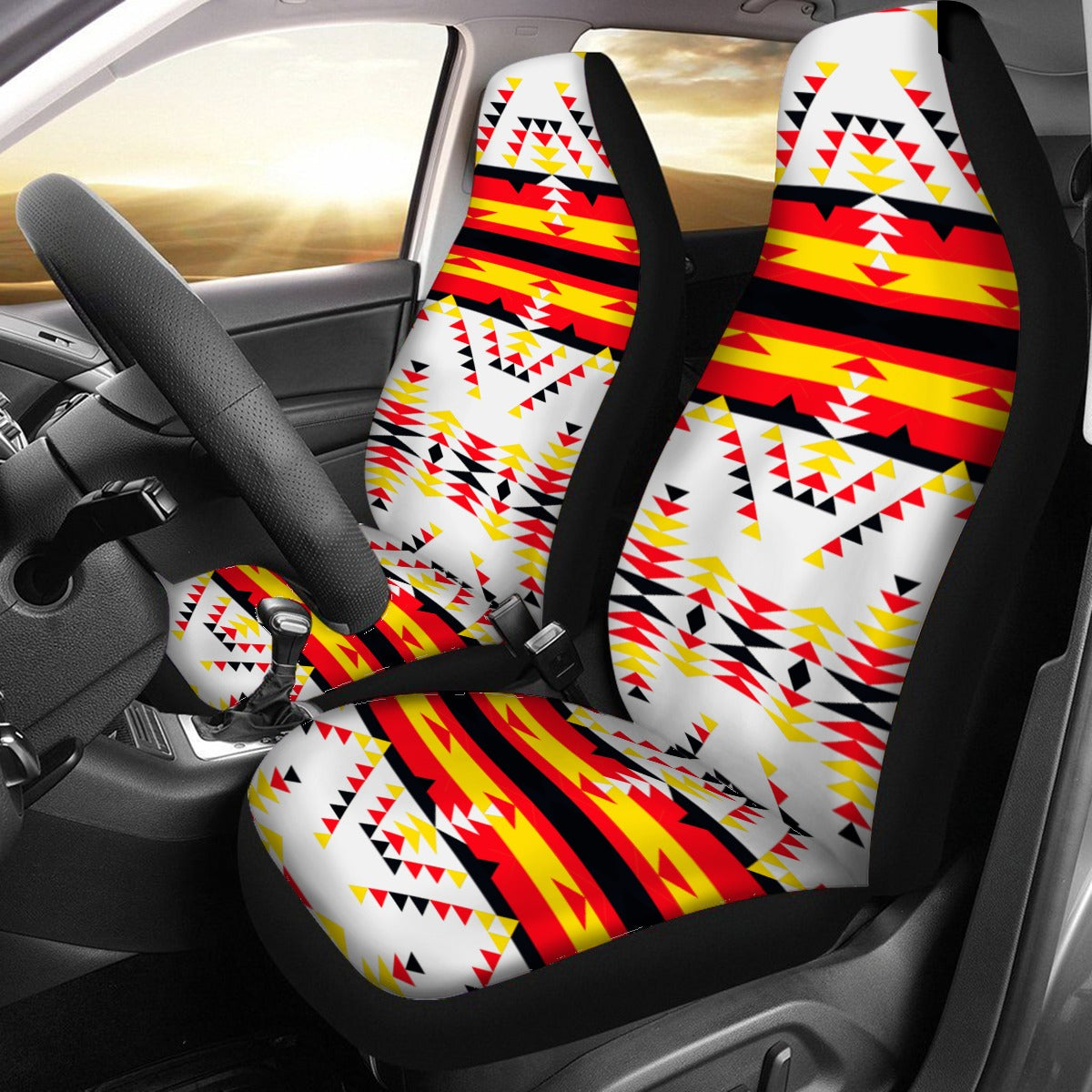 Visions of Peace Directions Universal Car Seat Cover With Thickened Back
