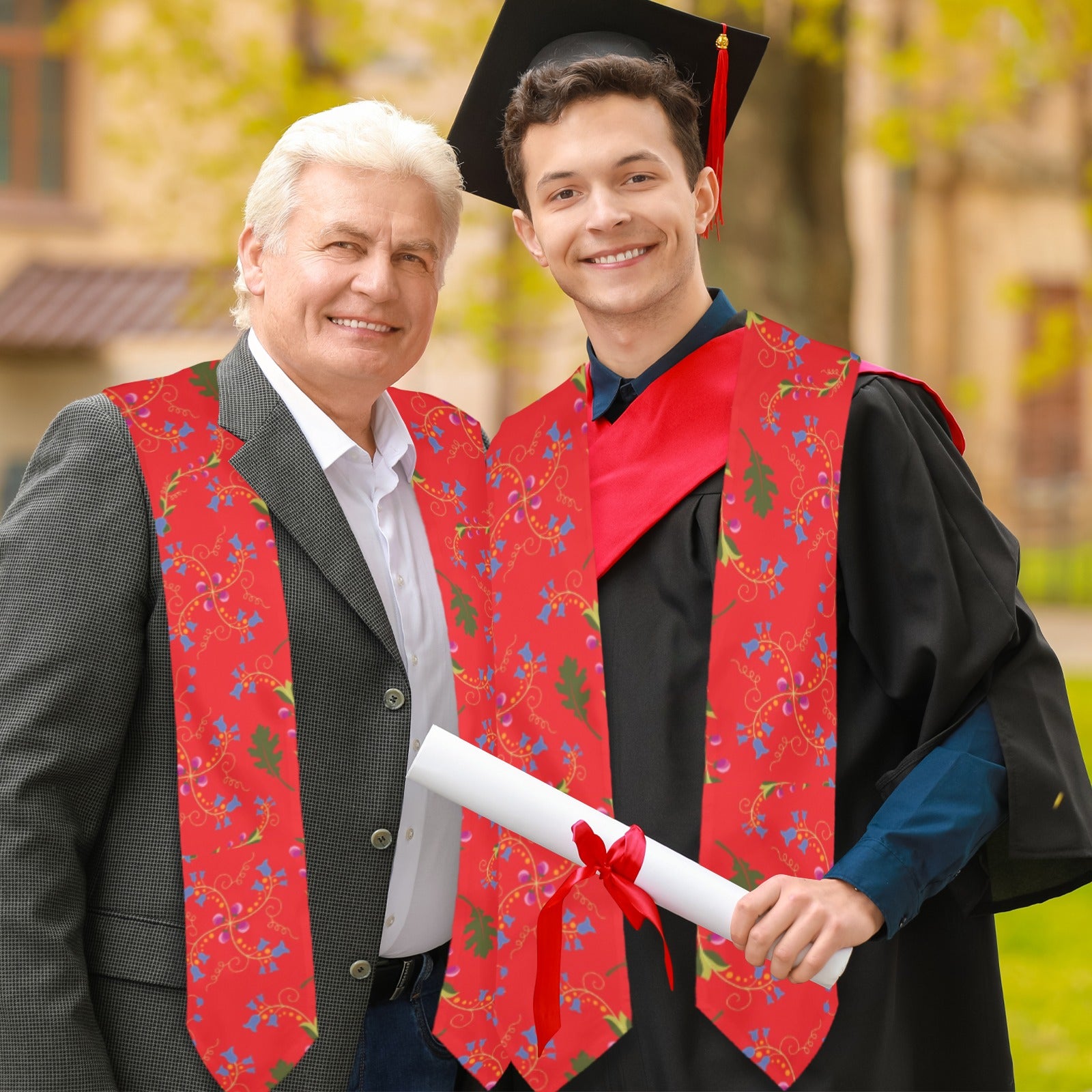 Vine Life Scarlet Graduation Stole