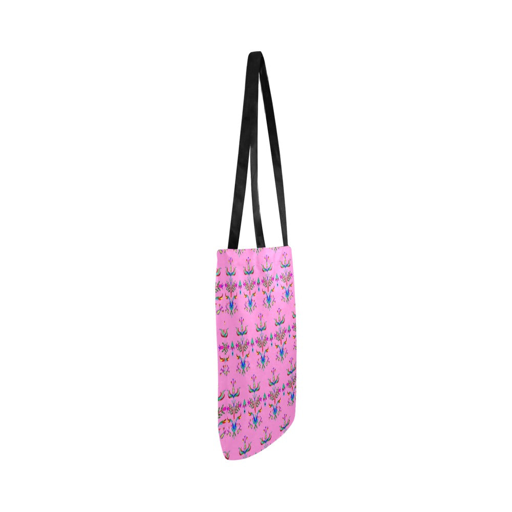 Dakota Damask Cheyenne Pink Reusable Shopping Bag (Two sides)