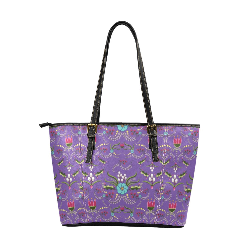 First Bloom Royal Leather Tote Bag/Large