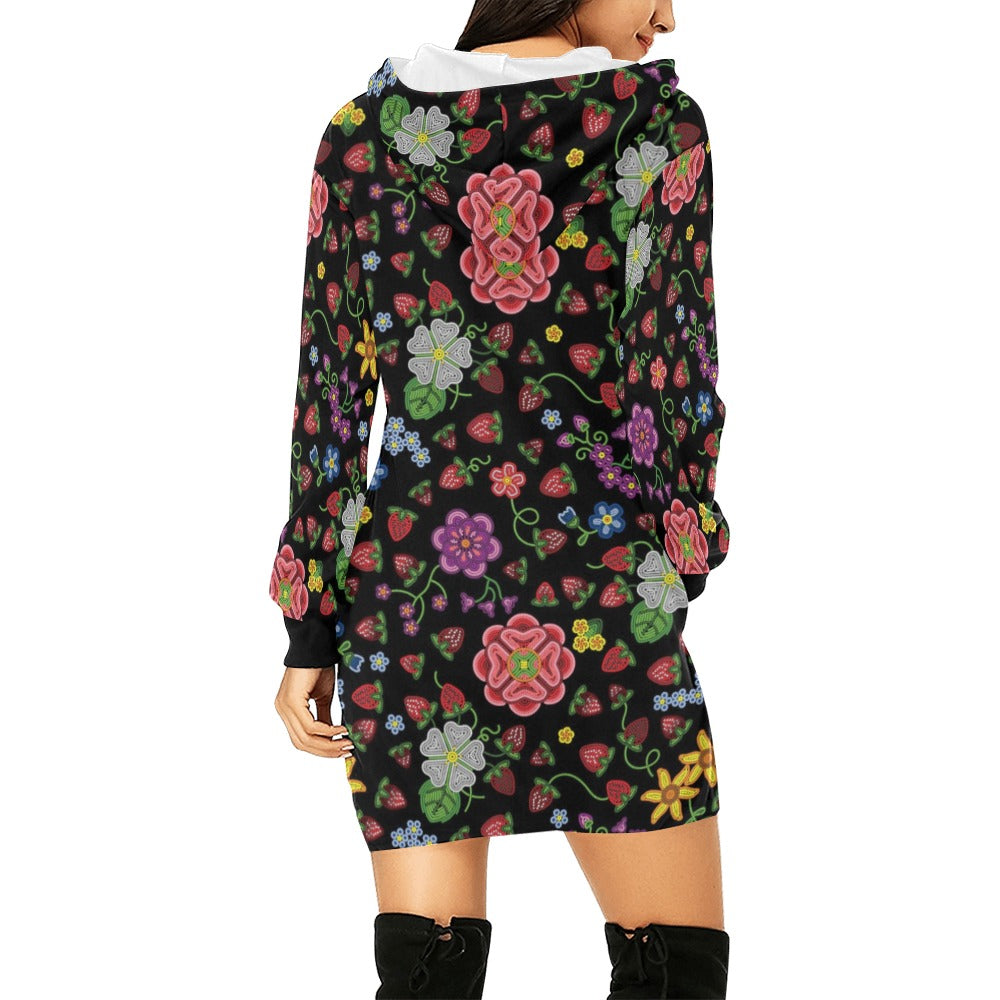 Berry Pop Midnight Hoodie Dress