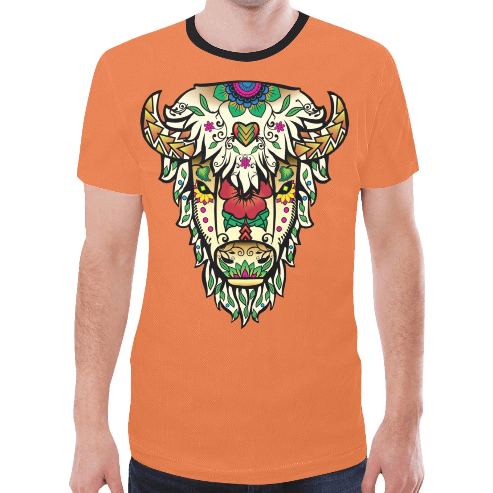 Buffalo Spirit Guide (Orange) T-shirt for Men