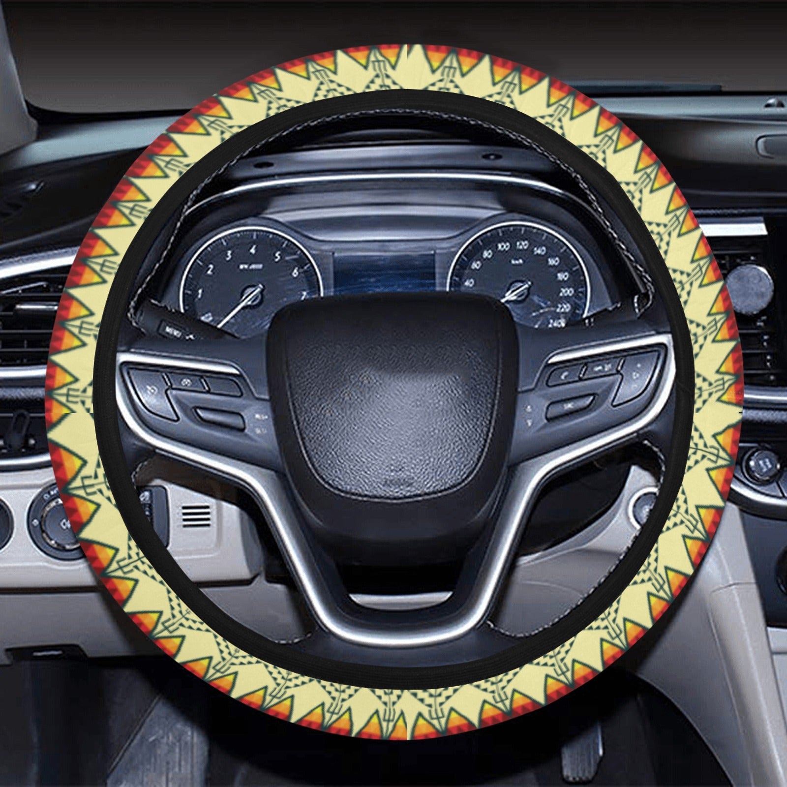 Sacred Trust Arid Steering Wheel Cover with Elastic Edge