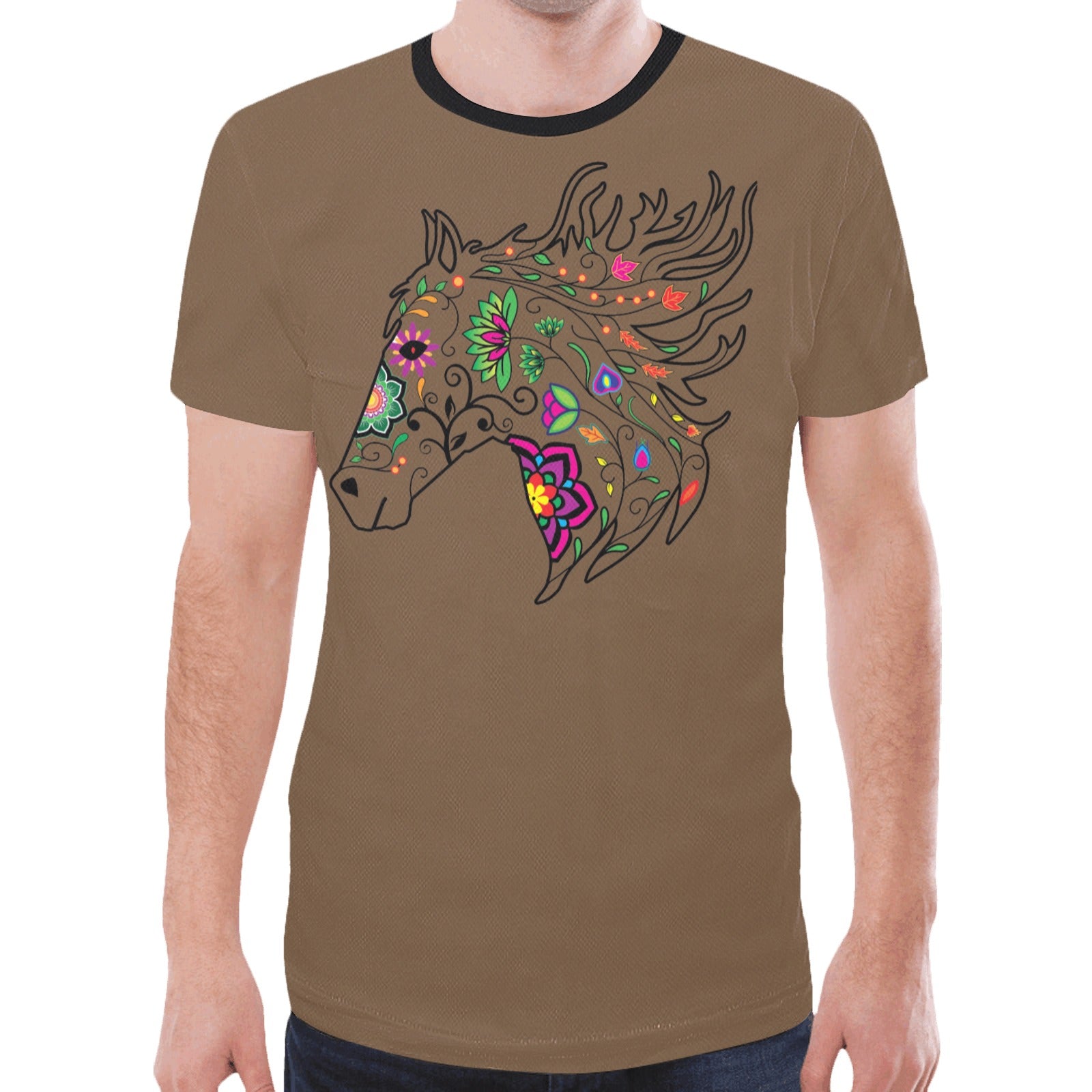 Horse Spirit Guide (Dark Brown) T-shirt for Men