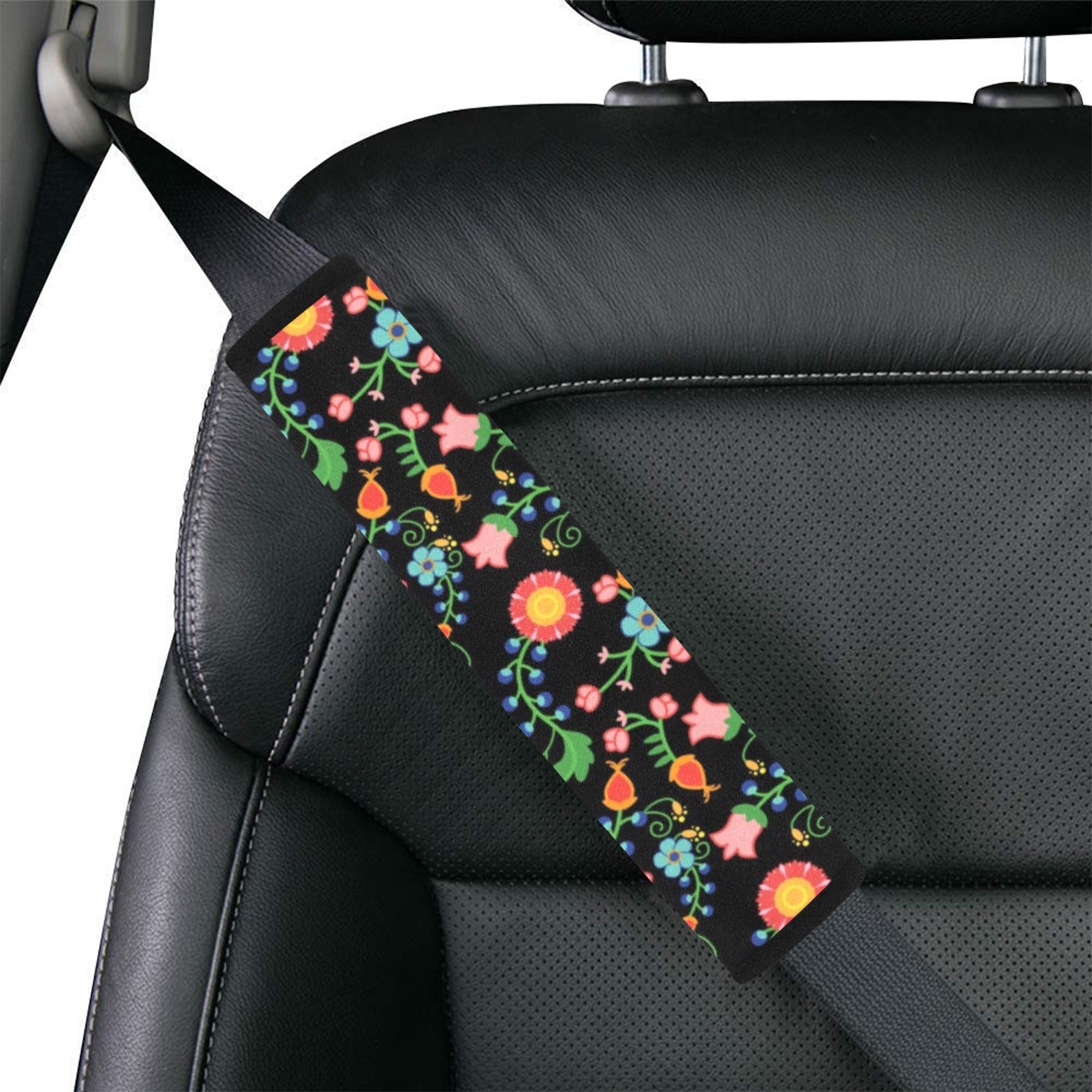 Bee Spring Night Car Seat Belt Cover 7''x12.6'' (Pack of 2)