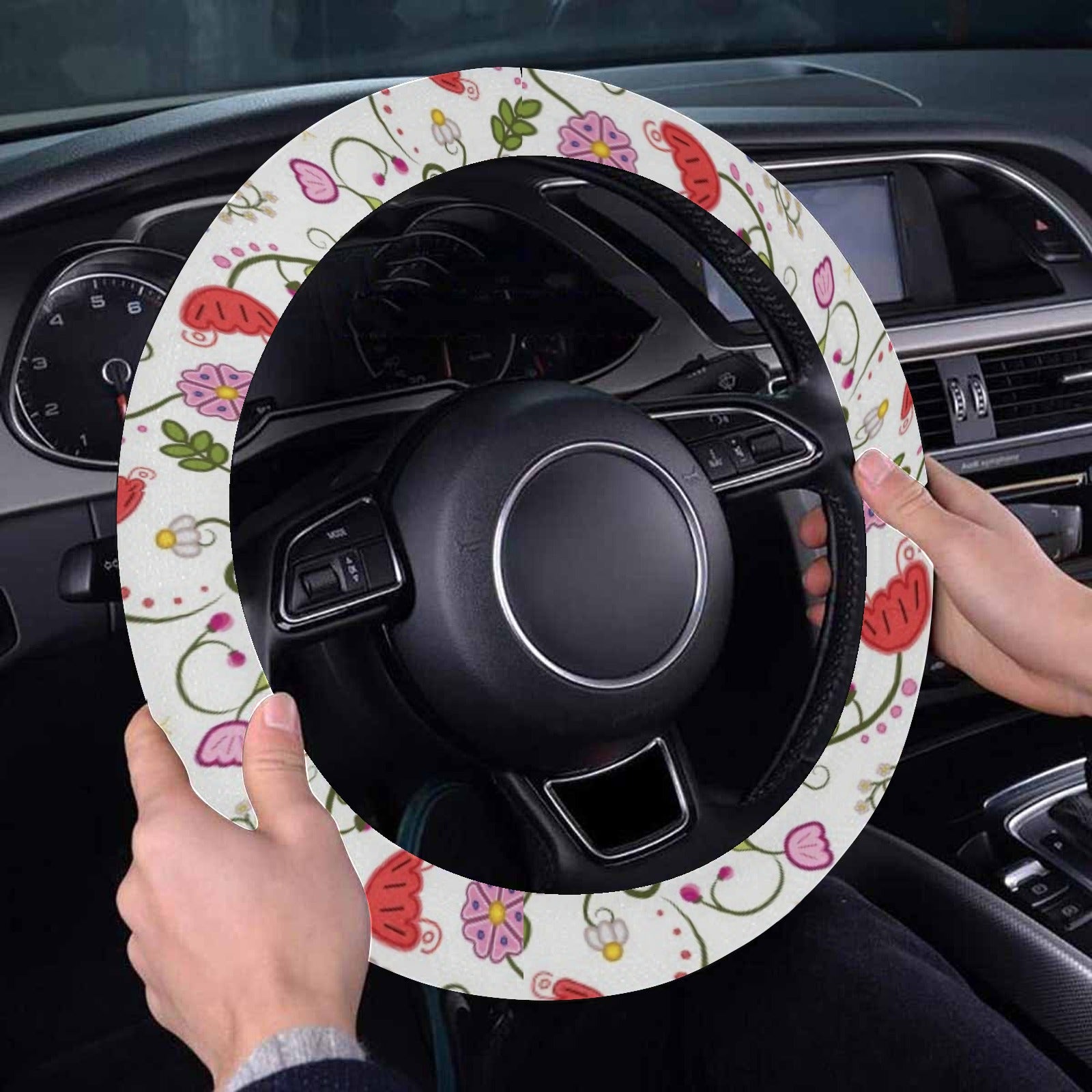 Nipin Blossom Steering Wheel Cover with Elastic Edge