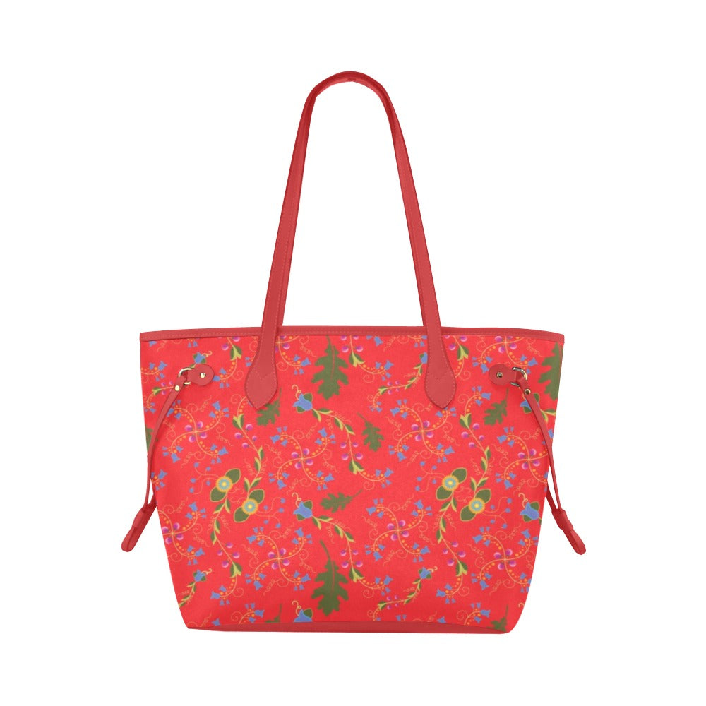 Vine Life Scarlet Clover Canvas Tote Bag