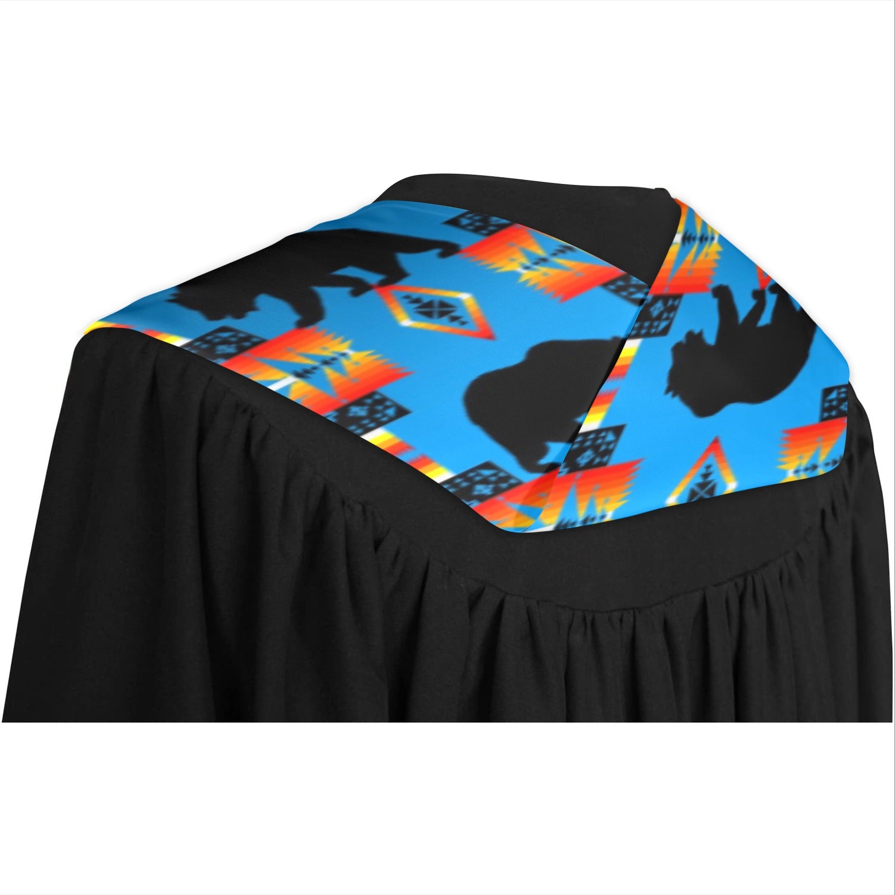 Real Bear Turquoise Graduation Stole