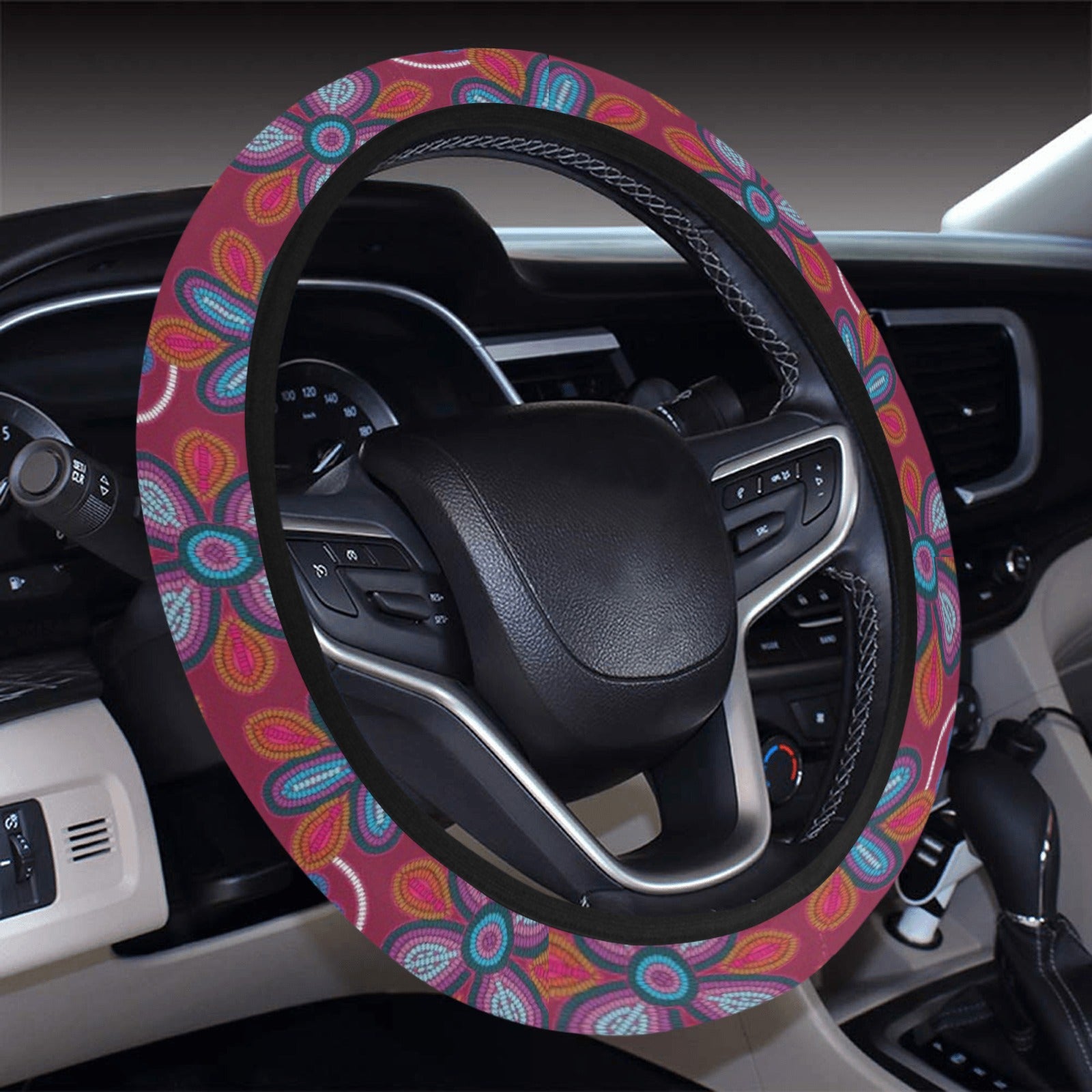 Cardinal Garden Steering Wheel Cover with Elastic Edge