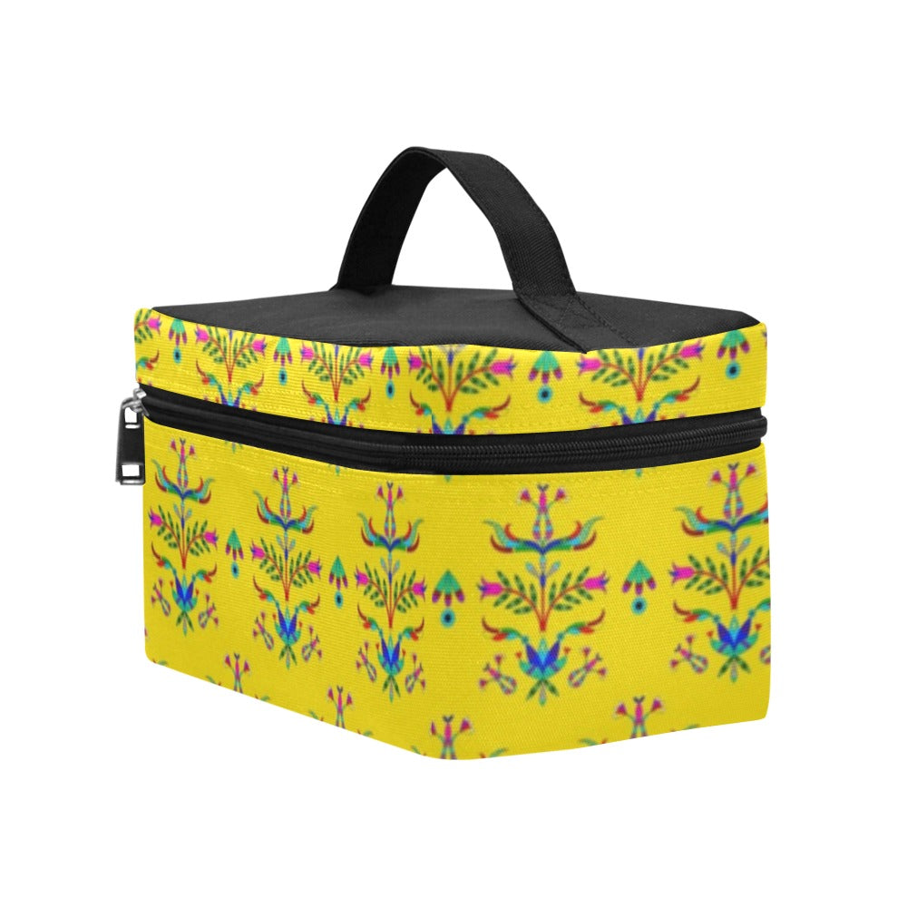 Dakota Damask Yellow Cosmetic Bag/Large