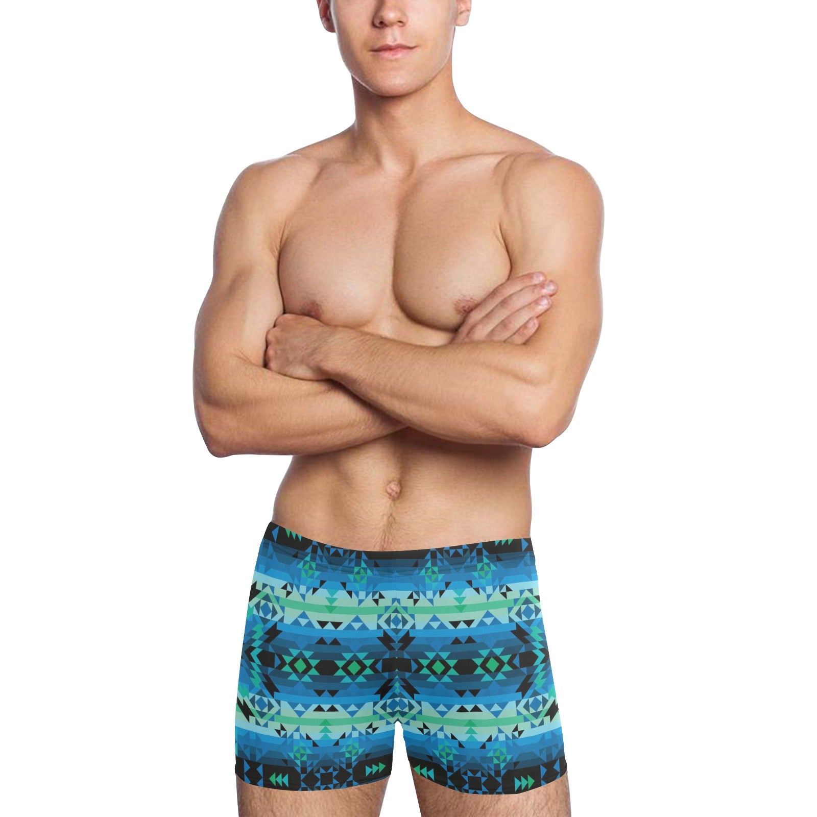 Green Star Men's Swimming Trunks