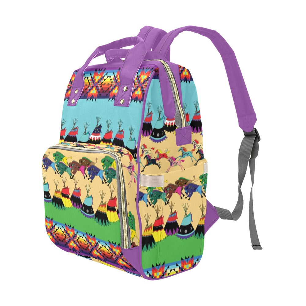 Prairie Bison Multi-Function Diaper Backpack/Diaper Bag