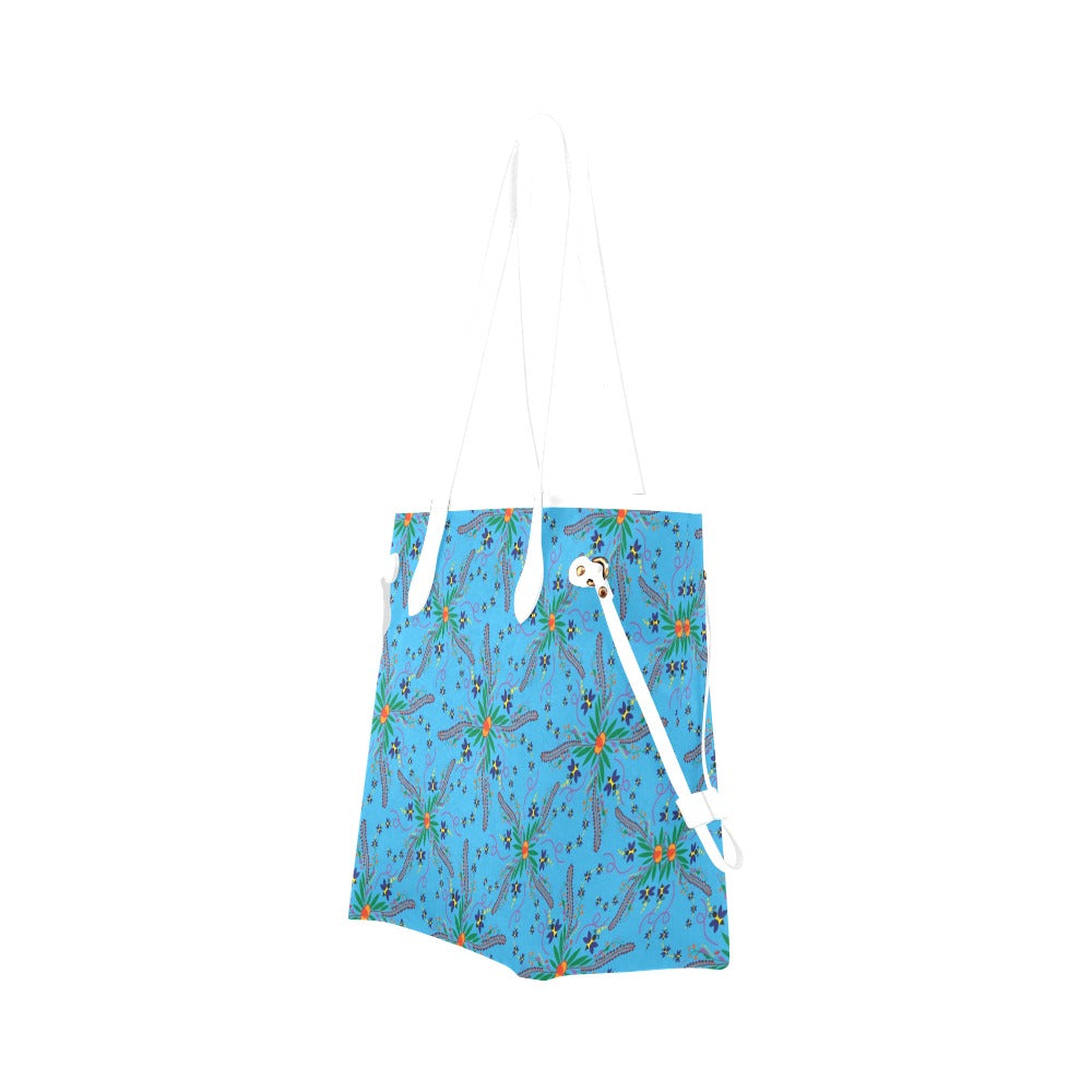 Willow Bee Saphire Clover Canvas Tote Bag