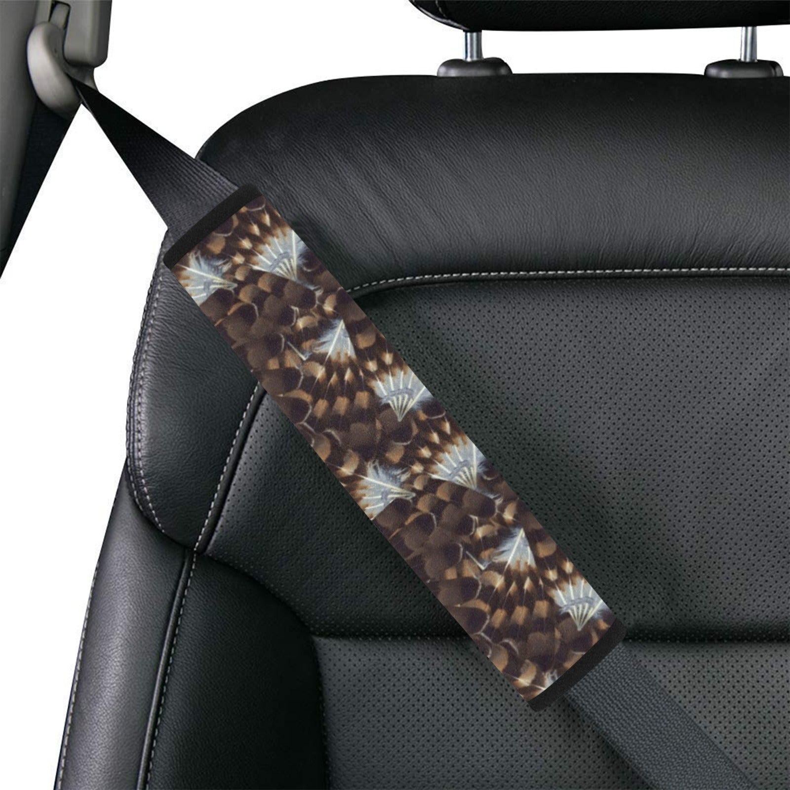 Hawk Feathers Car Seat Belt Cover 7''x12.6'' (Pack of 2)