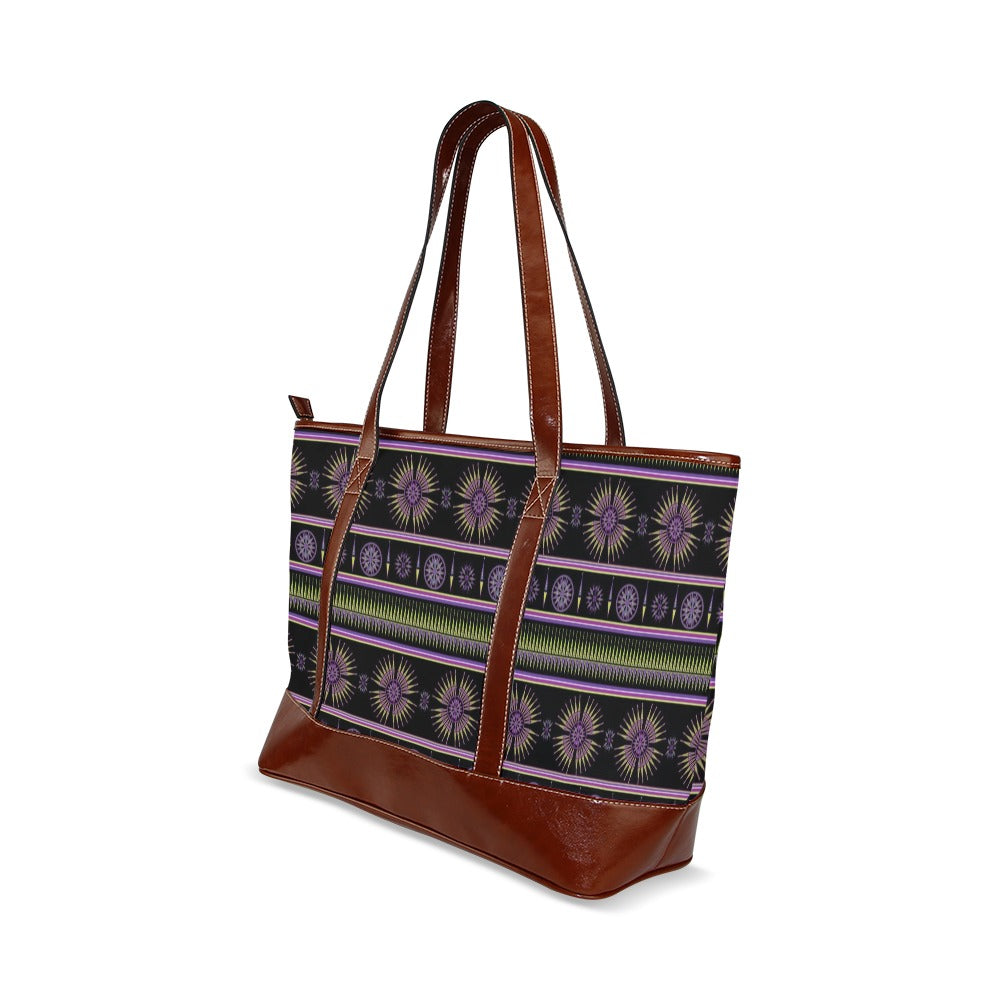 Evening Feather Wheel Tote Handbag