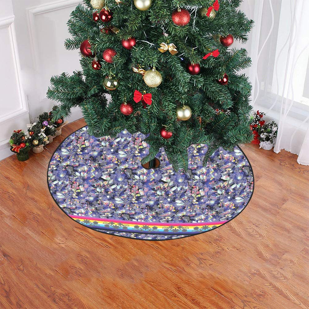 Culture in Nature Blue Christmas Tree Skirt 47" x 47"