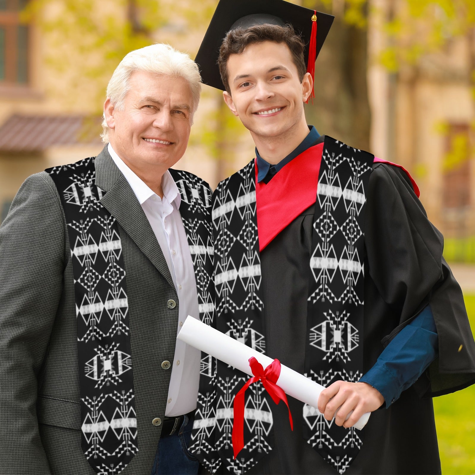 Sacred Trust Black Graduation Stole