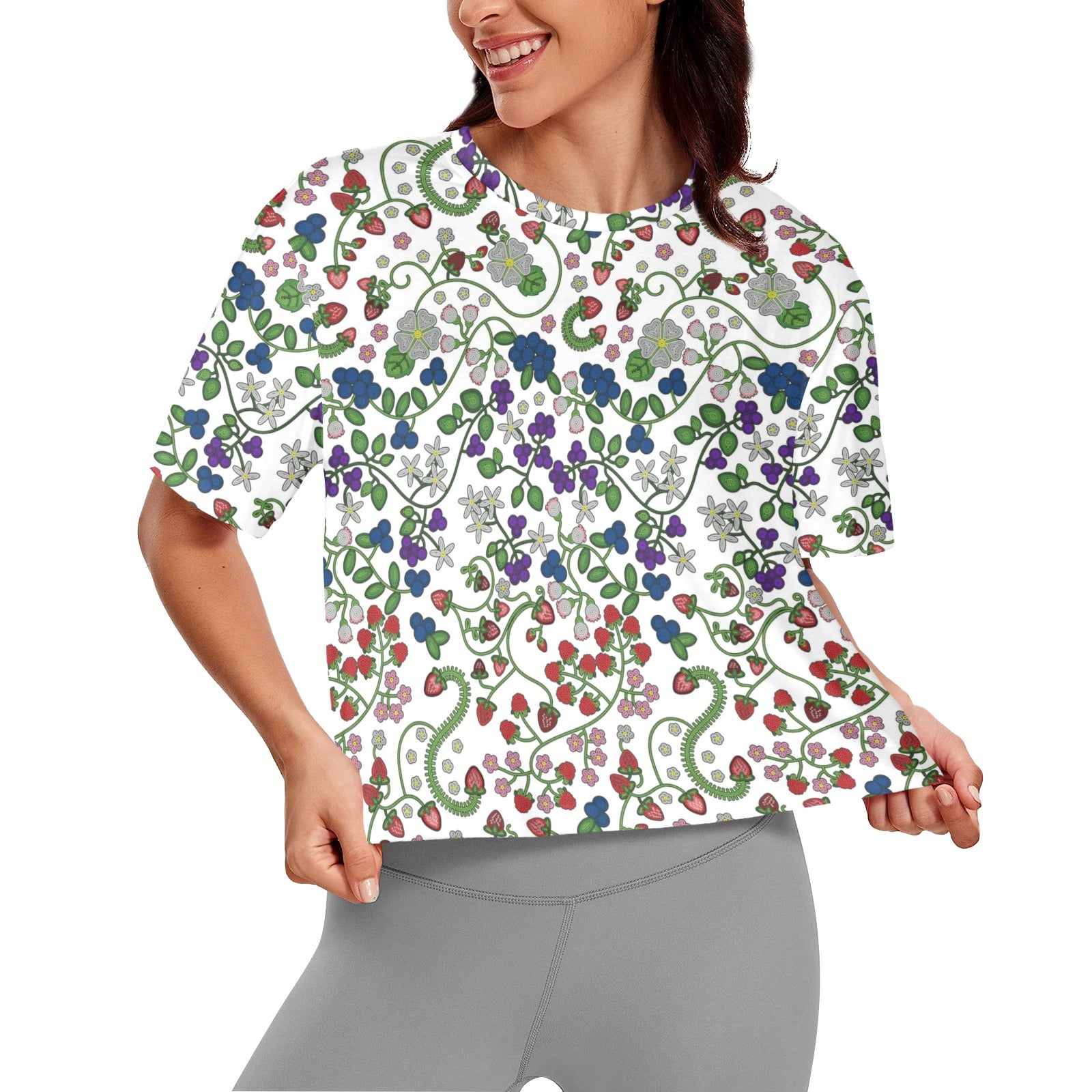 Grandmother Stories White Women's Cropped T-shirt