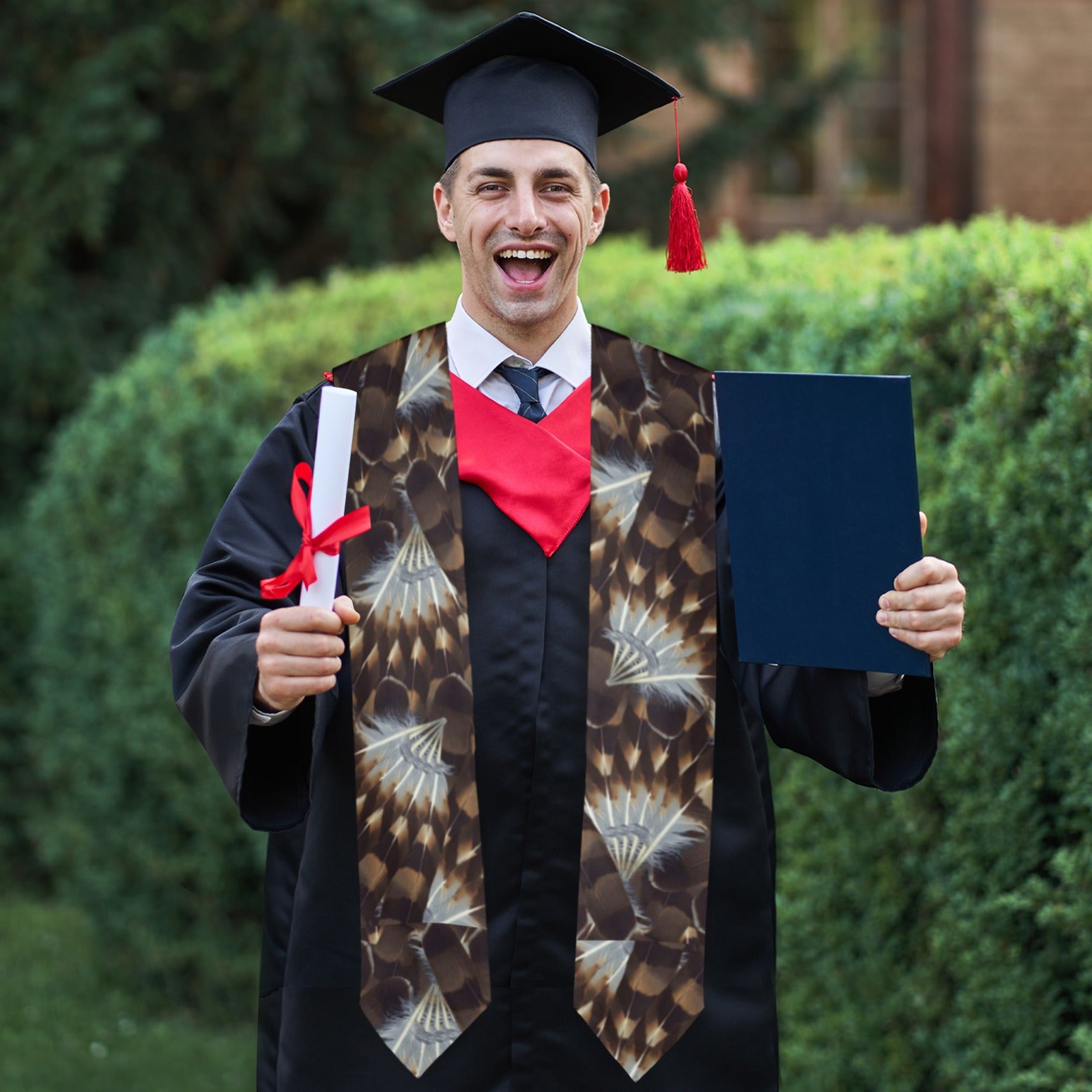 Hawk Feathers Graduation Stole