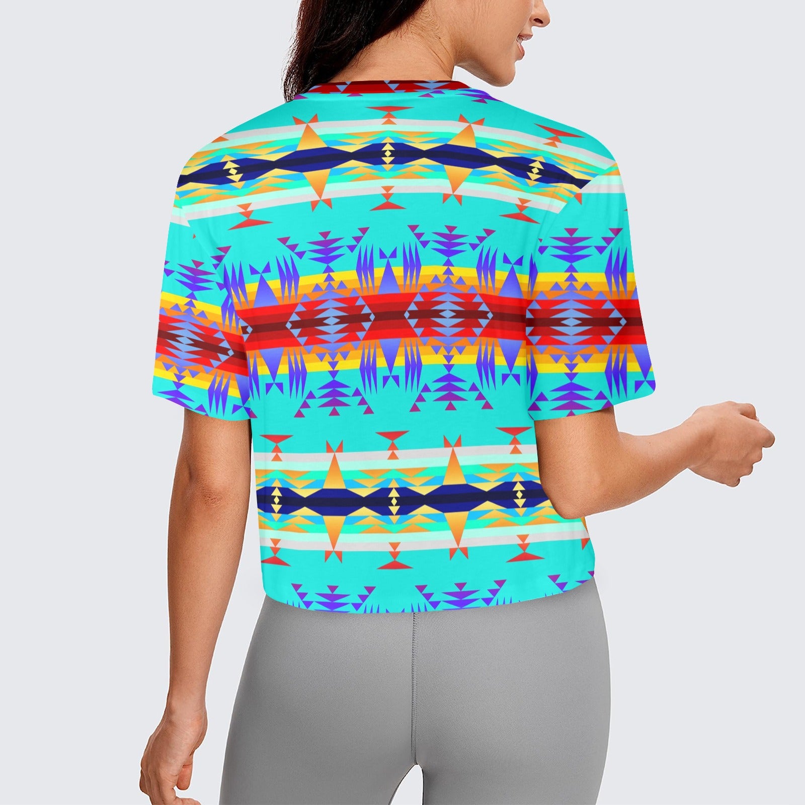 Between the Mountains Fire Women's Cropped T-shirt