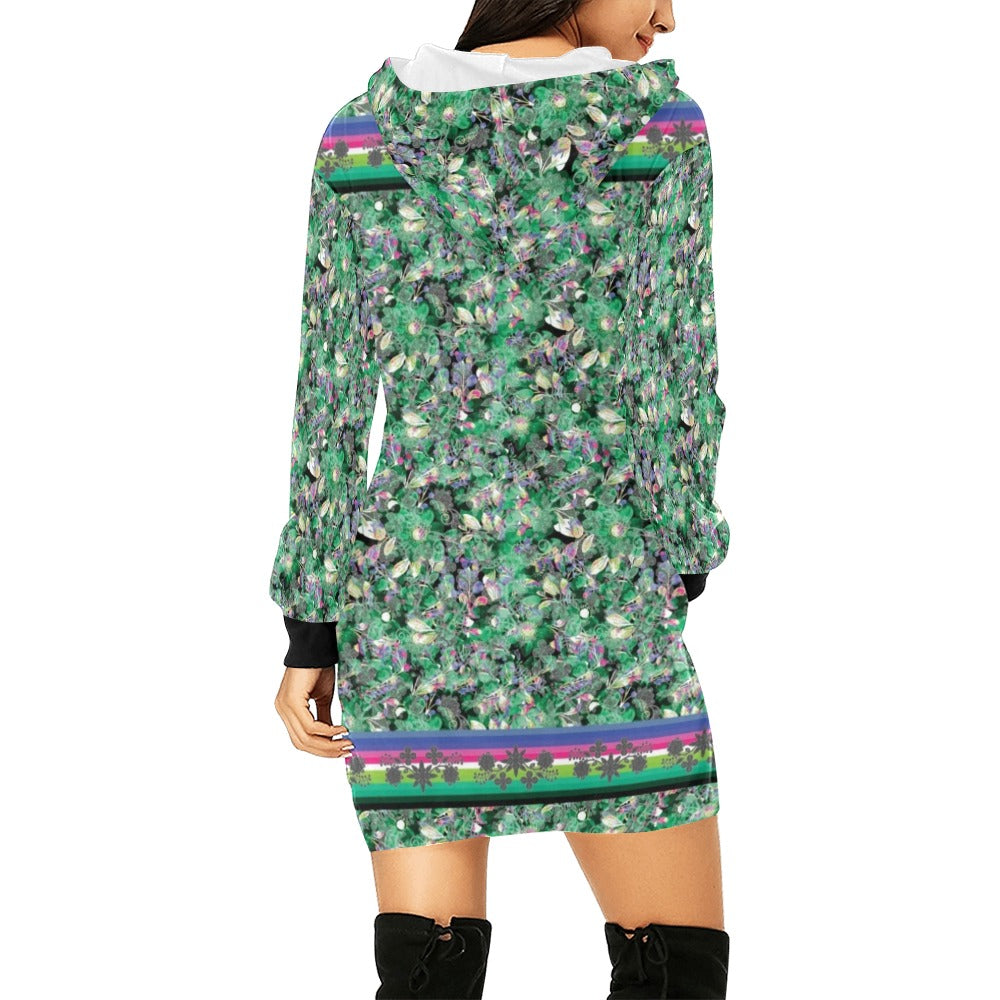 Culture in Nature Green Hoodie Dress